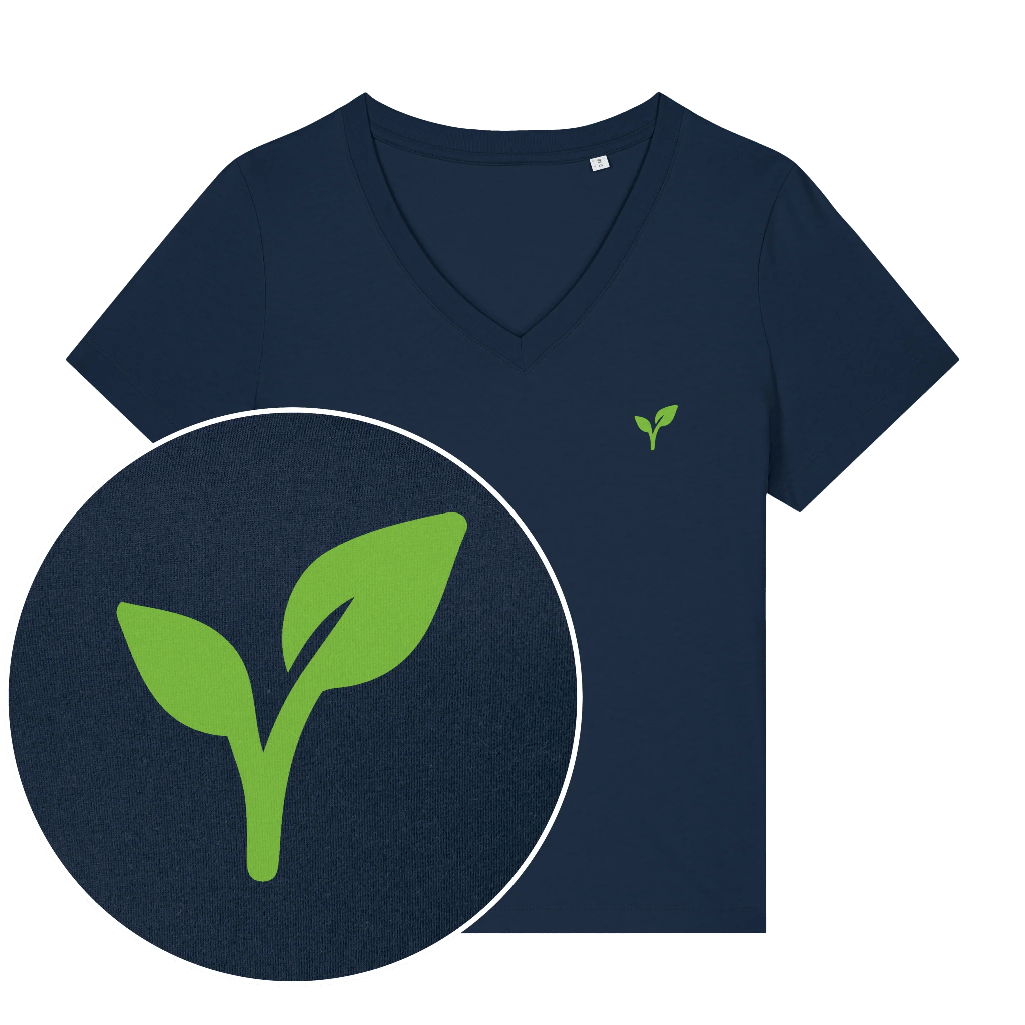 Vegan Logo Women's V Neck T-Shirt - Image 2