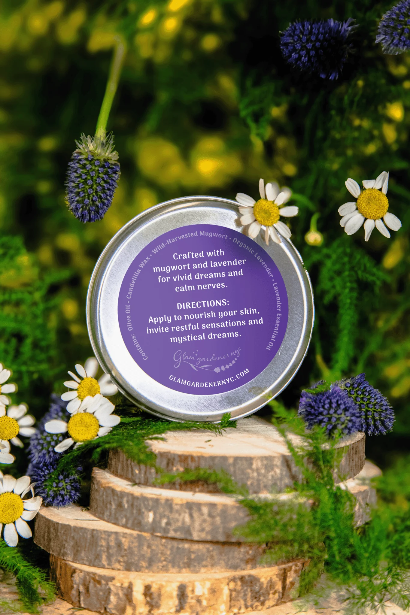 VEGAN MYSTIC DREAMS • Scented salve and healing lotion with organic Lavender, wildcrafted Mugwort & Lavender Essential Oil for soothing sensations and a calming essence - Image 2