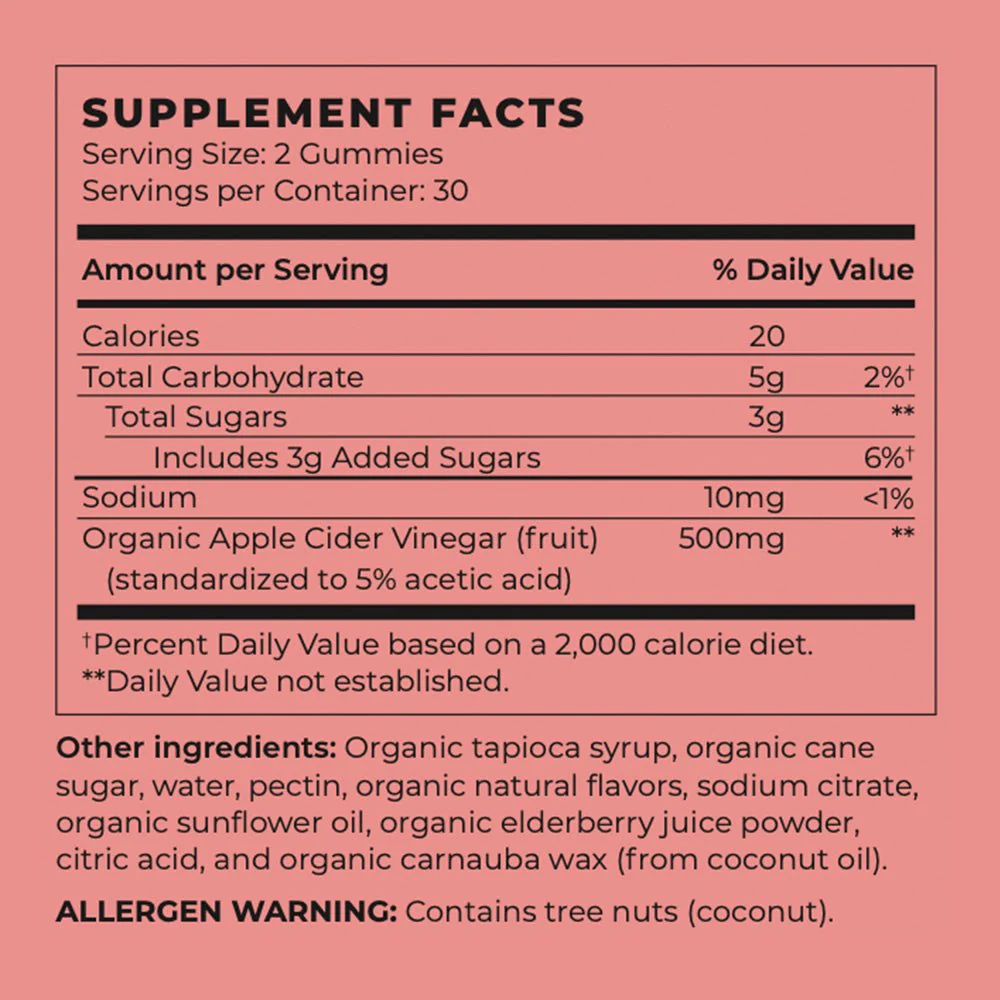 Vegan Organic Apple Cider Vinegar Weight Loss Gummies - Image 2