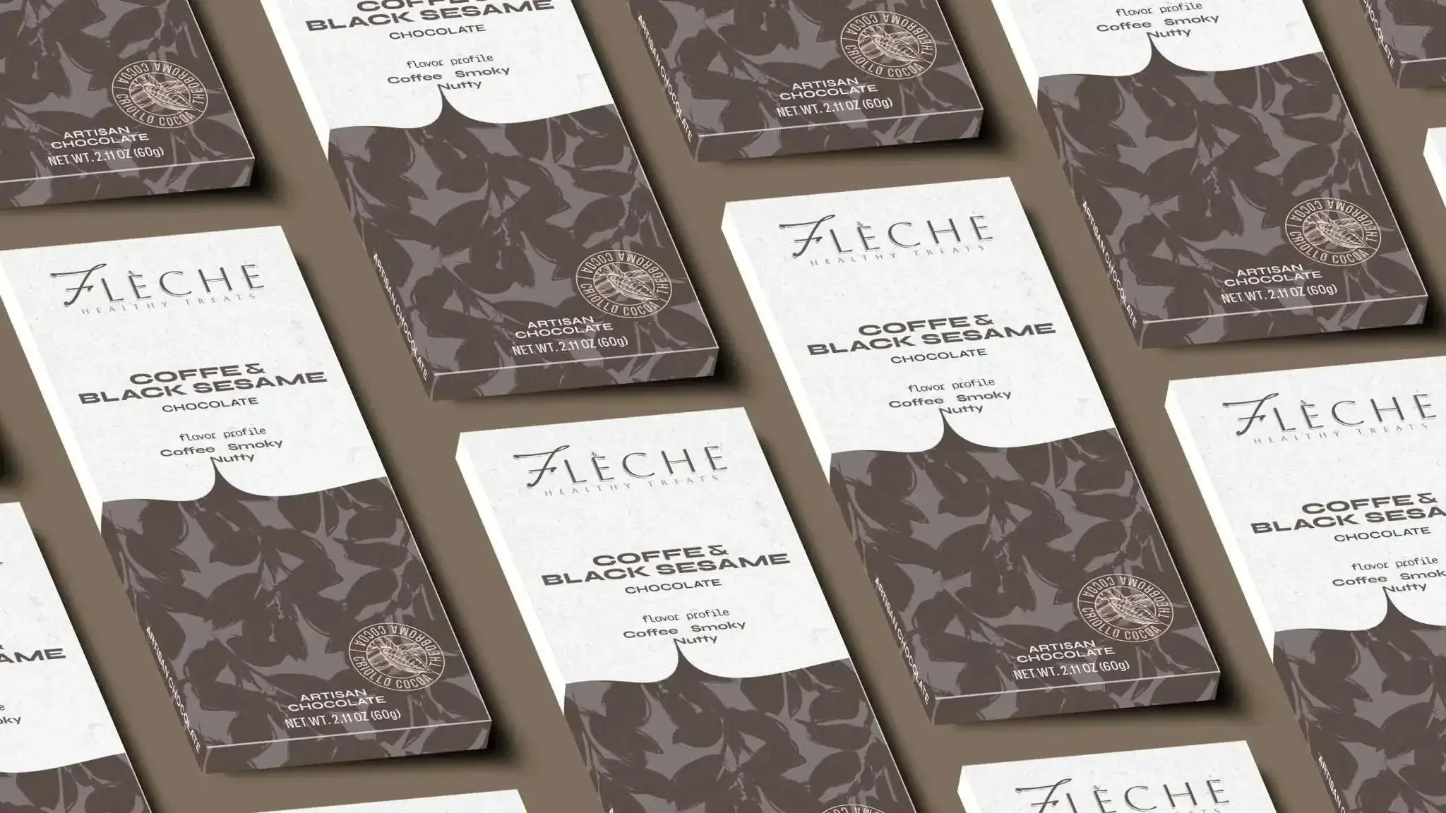 Vegan Sugar Free Coffee & Black Sesame Chocolate Bar | Flèche Healthy Treats - Image 4