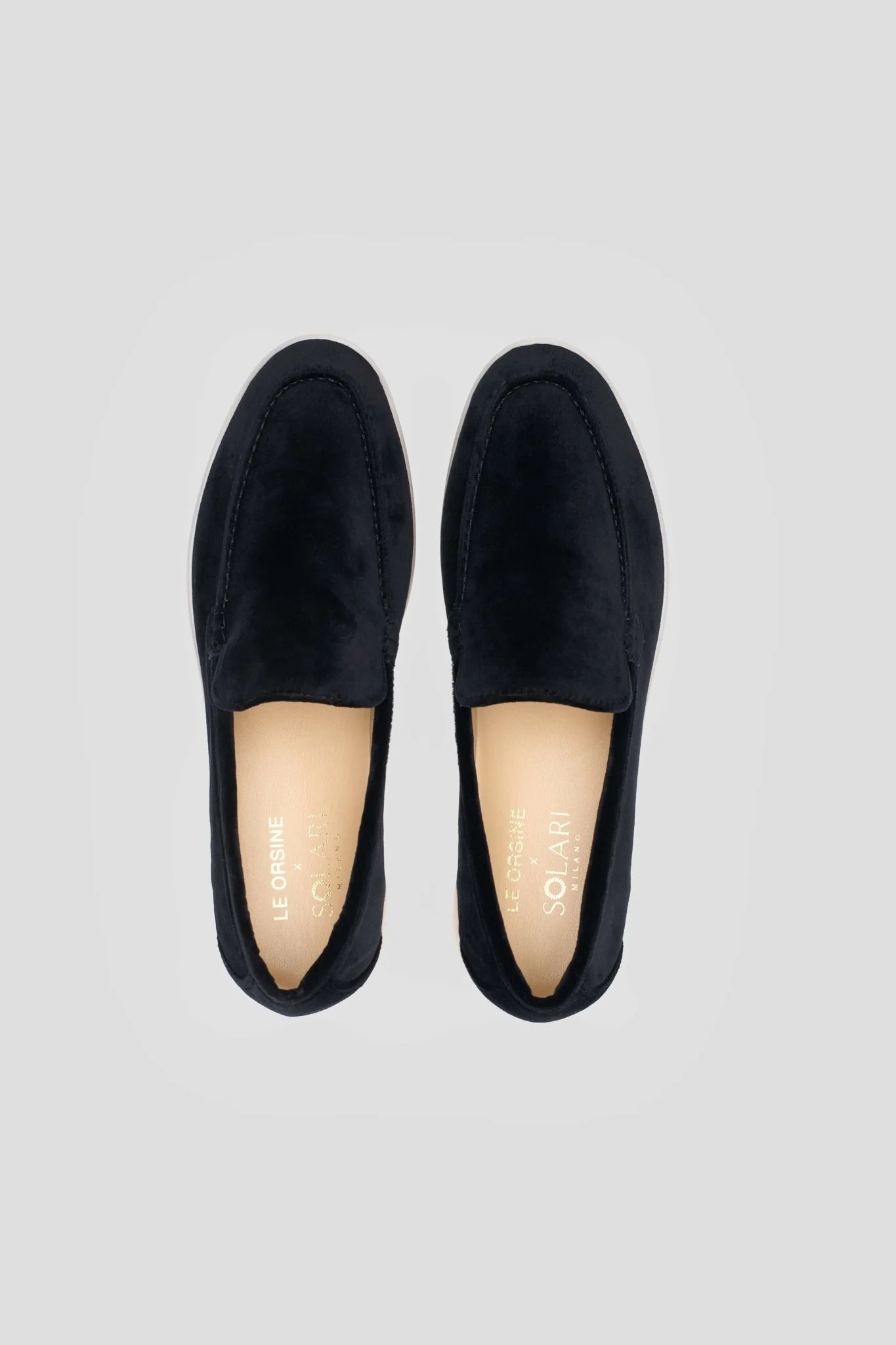 Vegan Velvet Loafer Black - Image 3