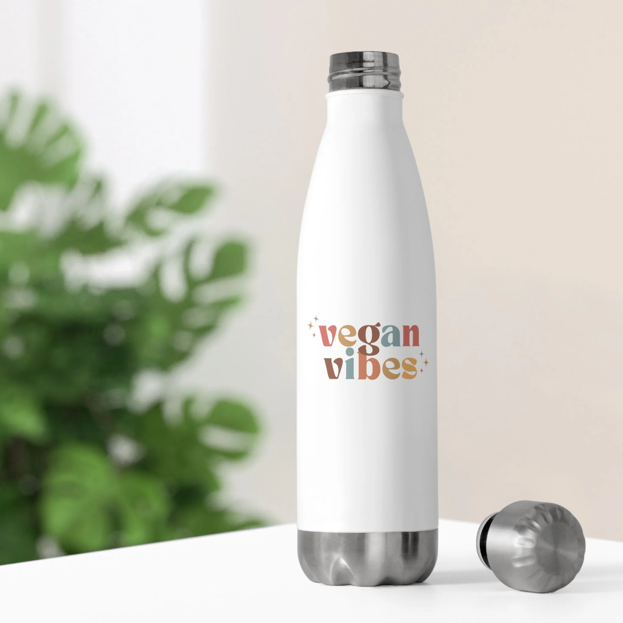 Vegan Vibes 20oz Insulated Water Bottle - Image 6
