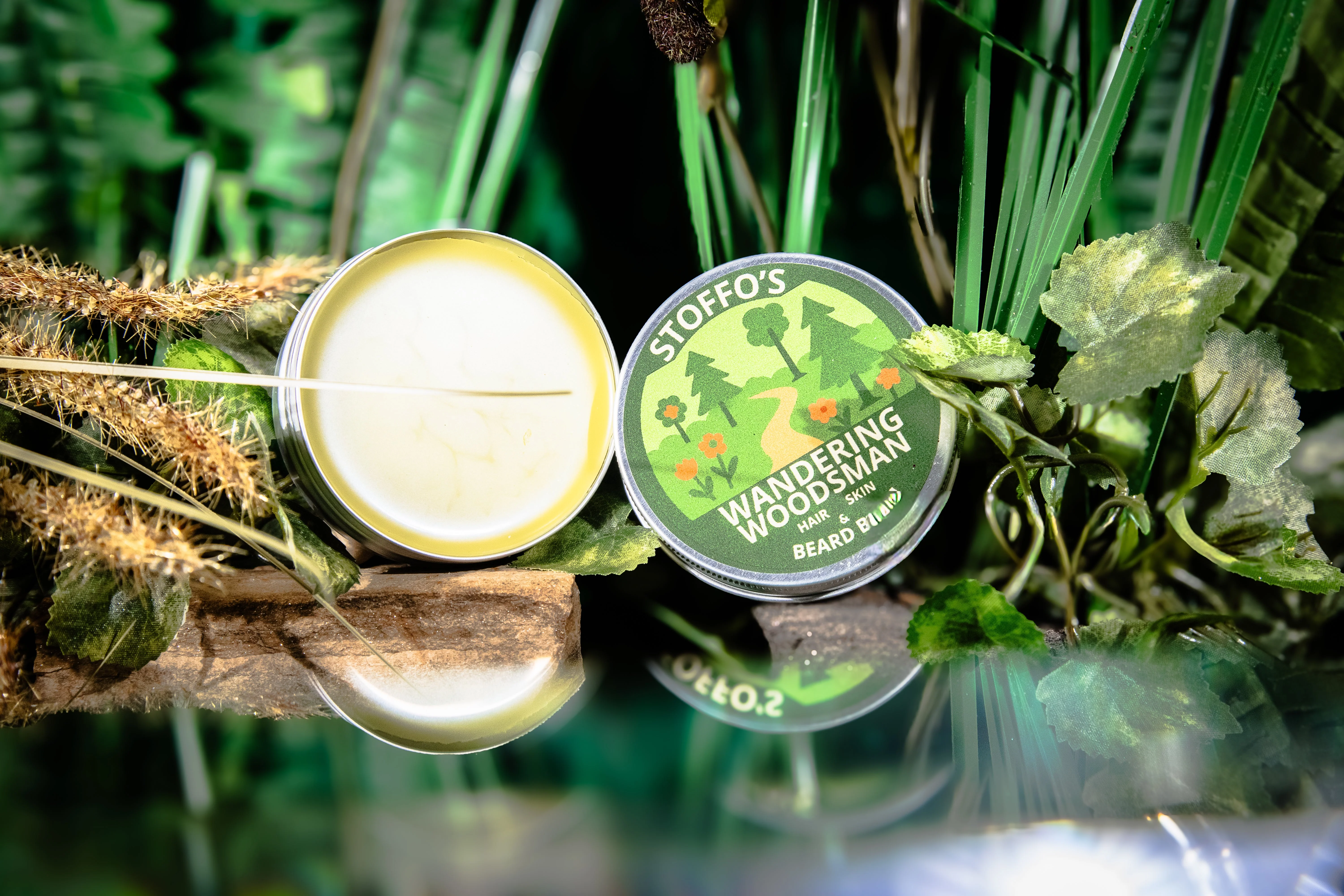 VEGAN WANDERING WOODSMAN • Beard Balm • Rose & Honeysuckle • Shaping wax & facial hair conditioner • Herb Infused with Stinging nettle - Image 3