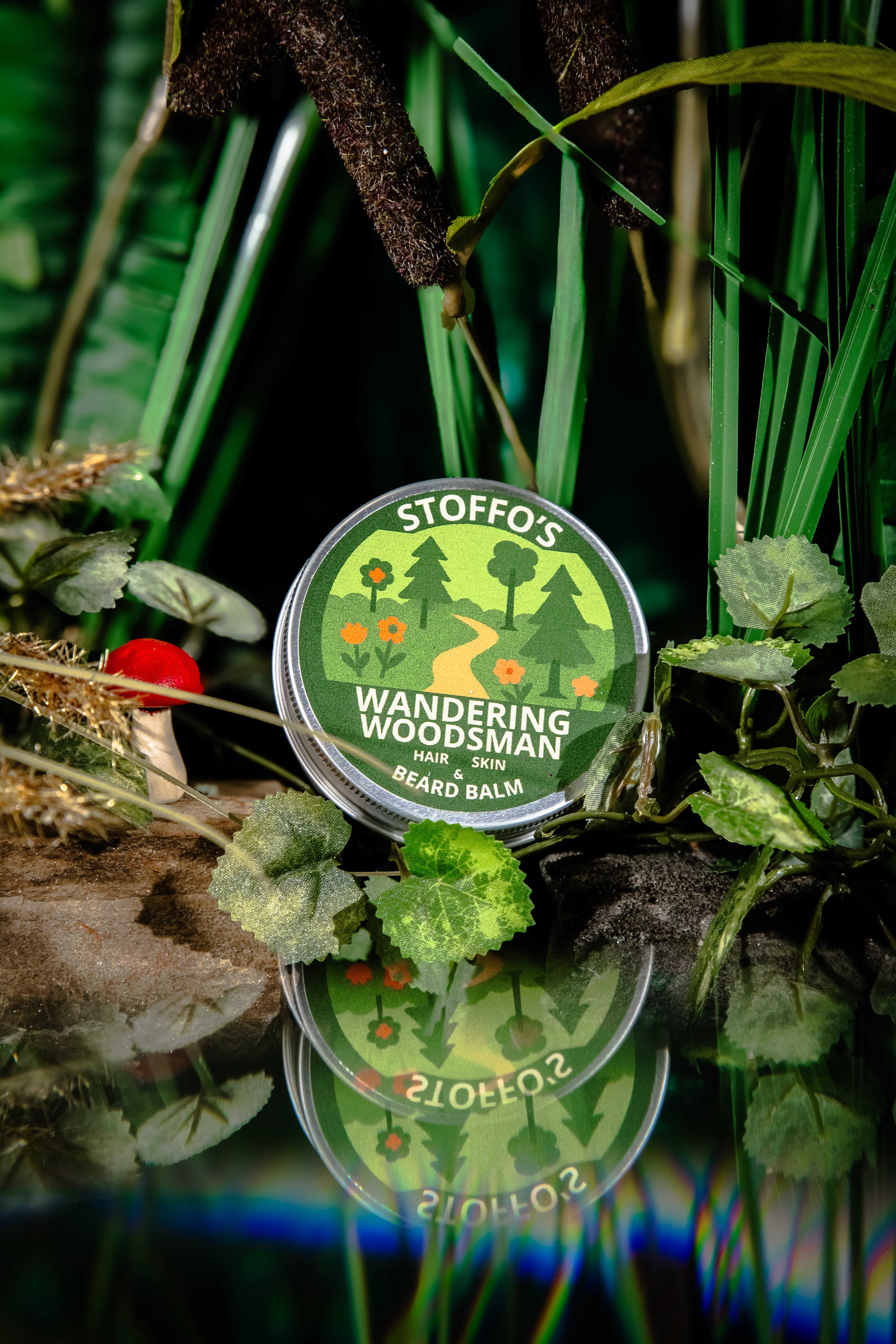 VEGAN WANDERING WOODSMAN • Beard Balm • Rose & Honeysuckle • Shaping wax & facial hair conditioner • Herb Infused with Stinging nettle - Image 4