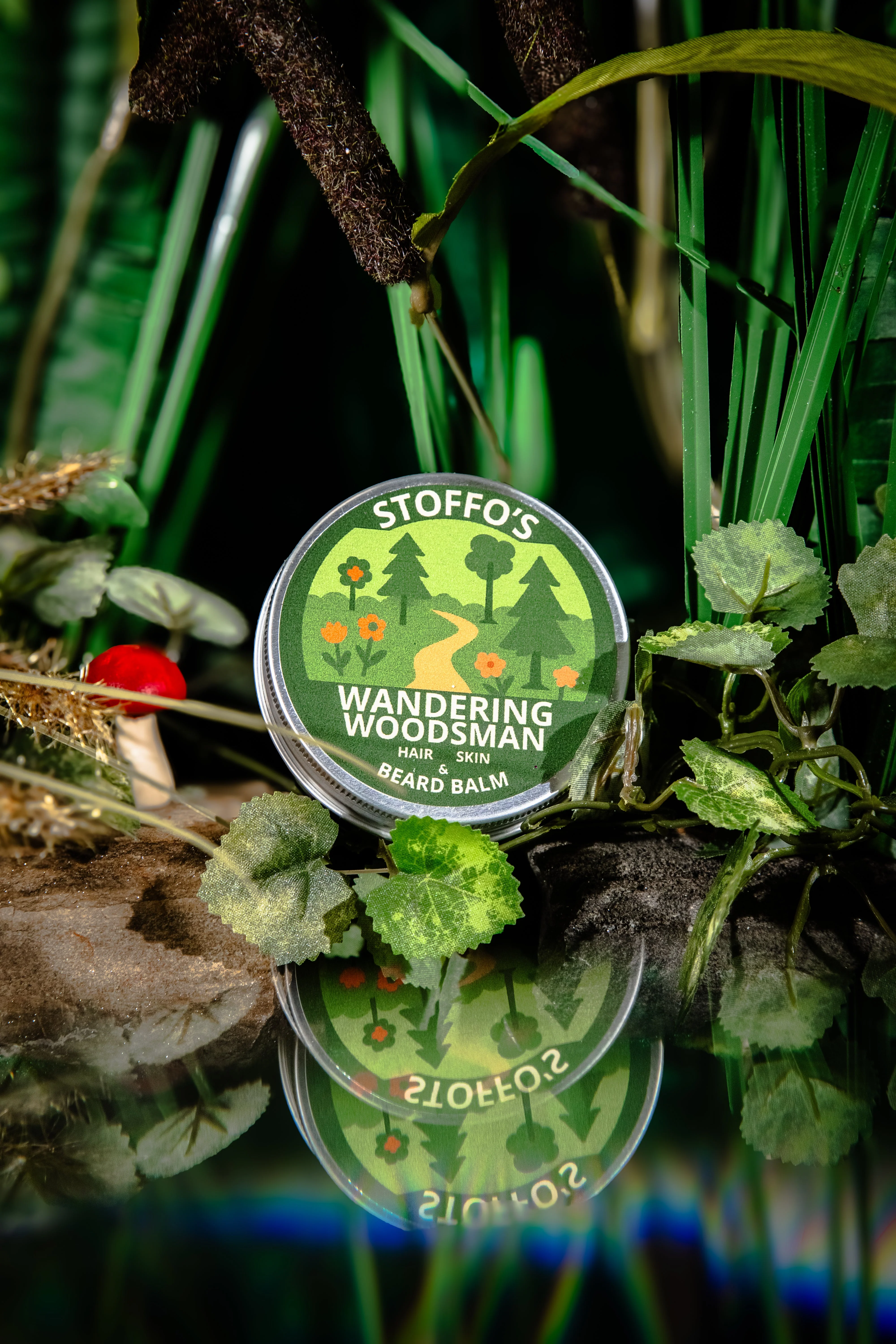 VEGAN WANDERING WOODSMAN • Beard Balm • Rose & Honeysuckle • Shaping wax & facial hair conditioner • Herb Infused with Stinging nettle - Image 5