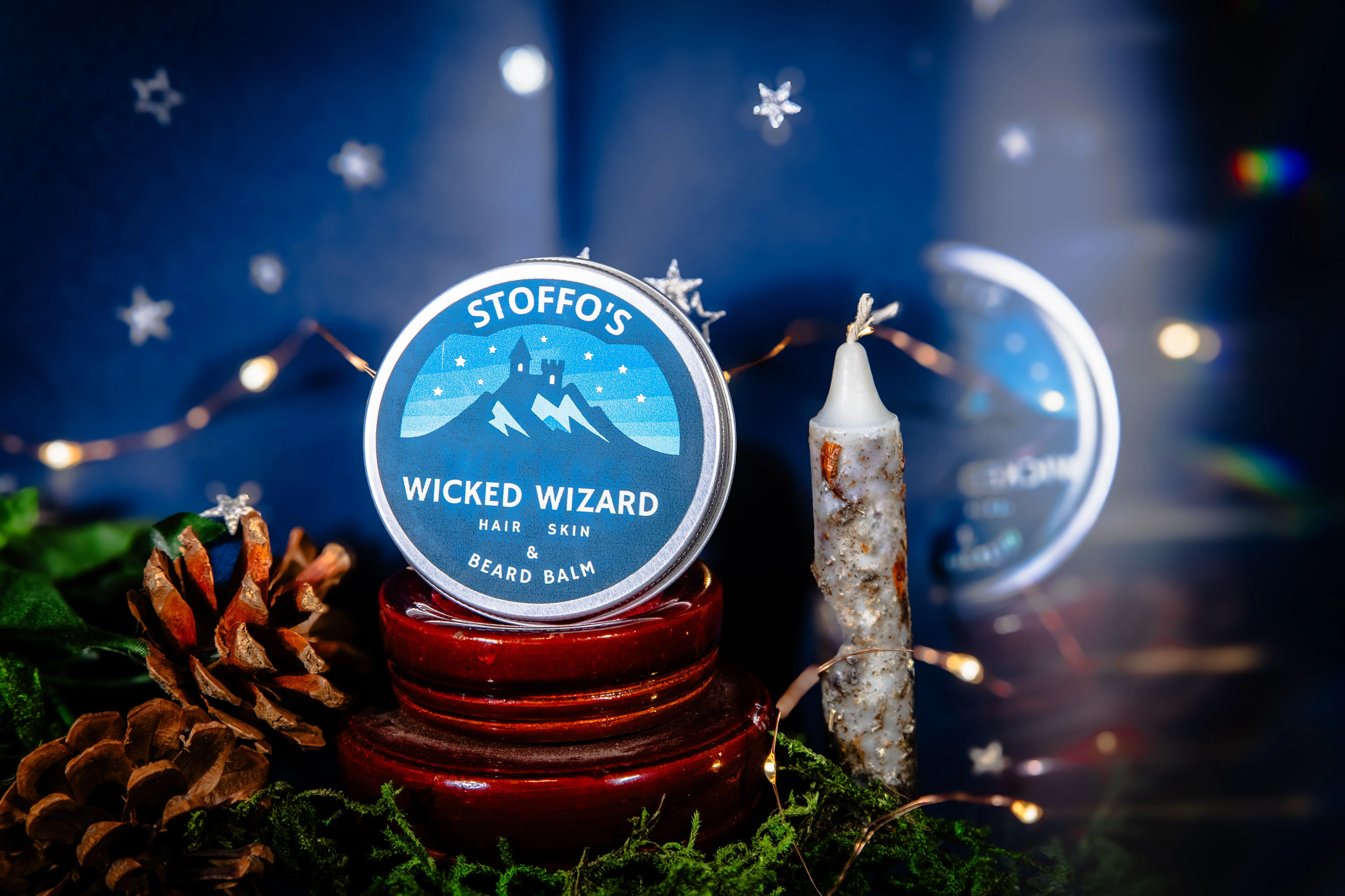 VEGAN WICKED WIZARD • Beard Balm • Peppermint & Lavender • Shaping wax & facial hair conditioner • Herb Infused with Stinging nettle - Image 4