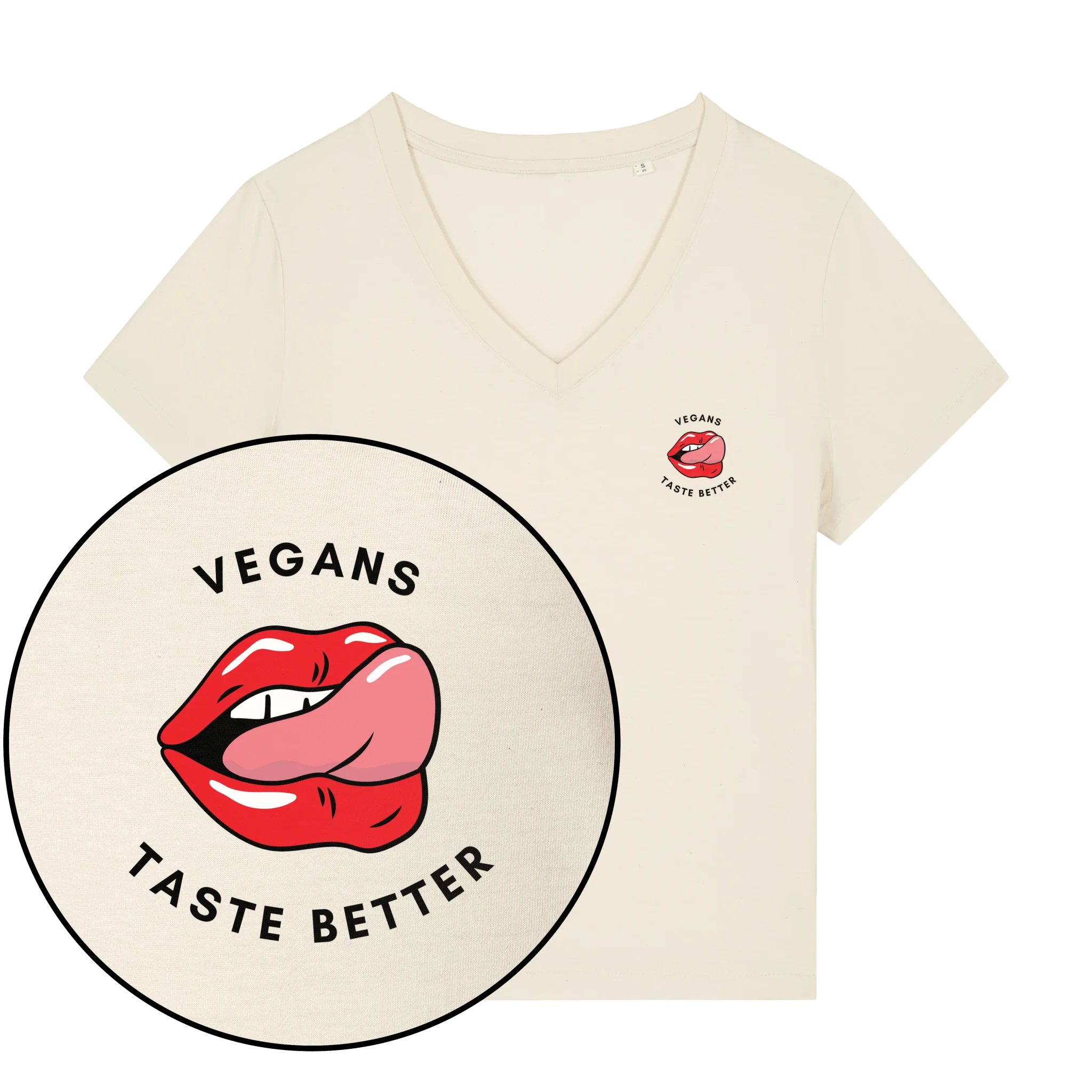 Vegans Taste Better Women's V Neck T-Shirt - Image 3