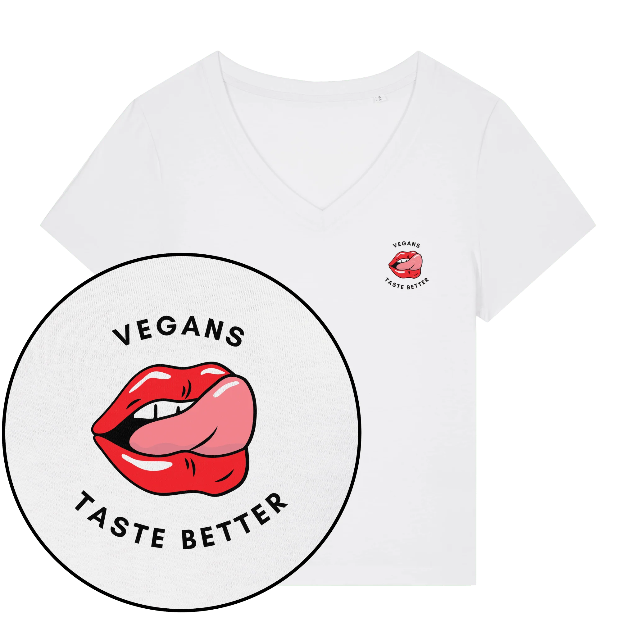 Vegans Taste Better Women's V Neck T-Shirt - Image 4