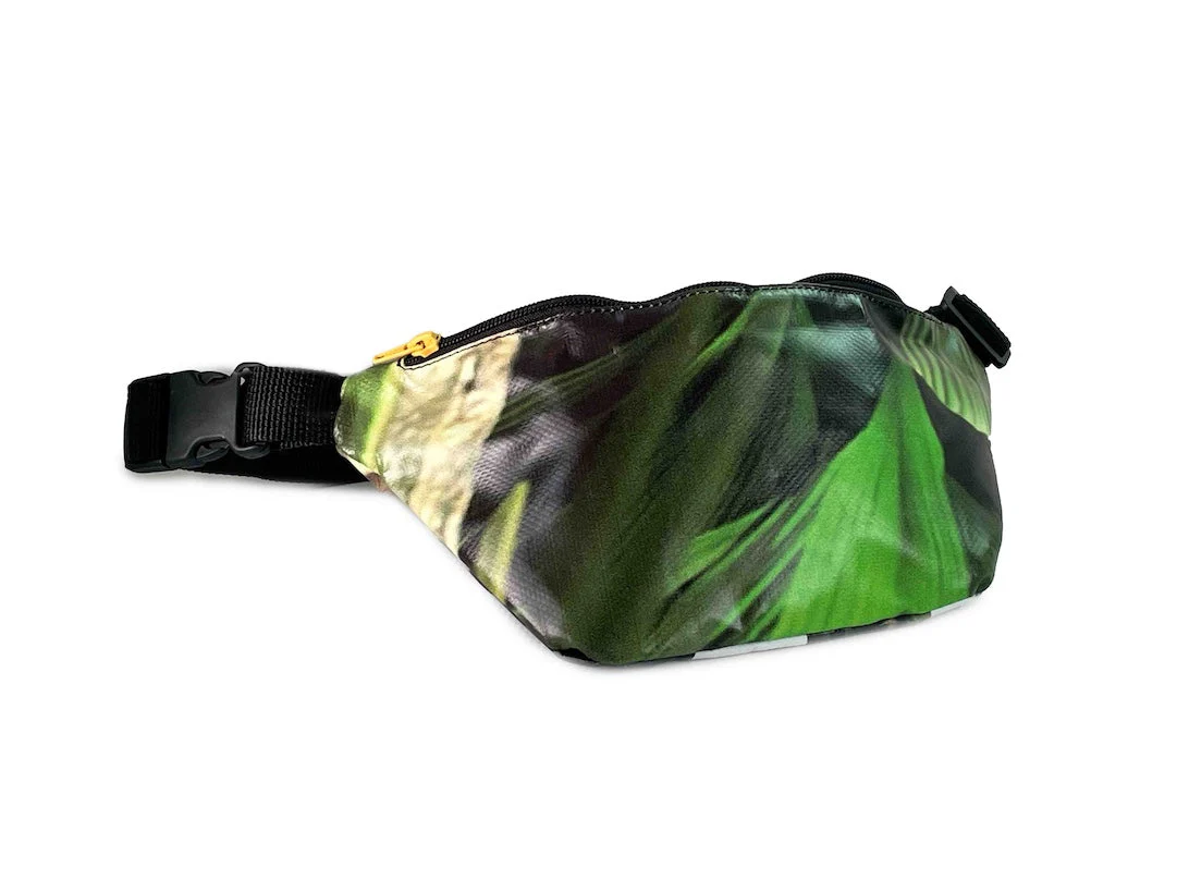waist bag essentials publicity banner green leaves