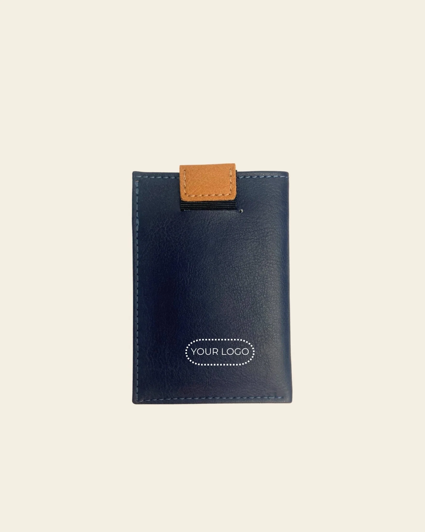 Waterproof slim card holder - Blue/Camel - Image 4