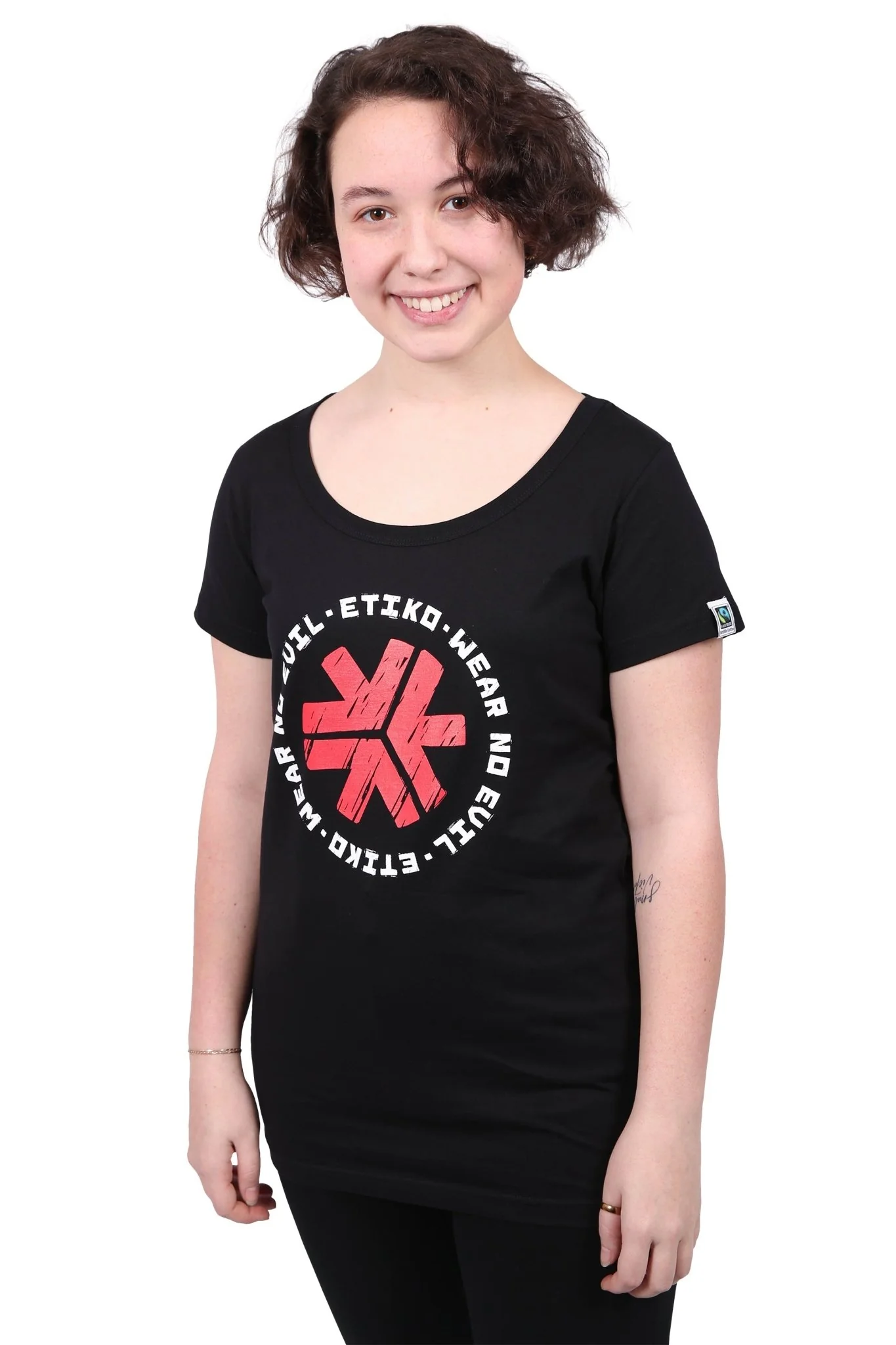 Wear No Evil 1.0 Printed T-shirt, Womens Black - Image 2