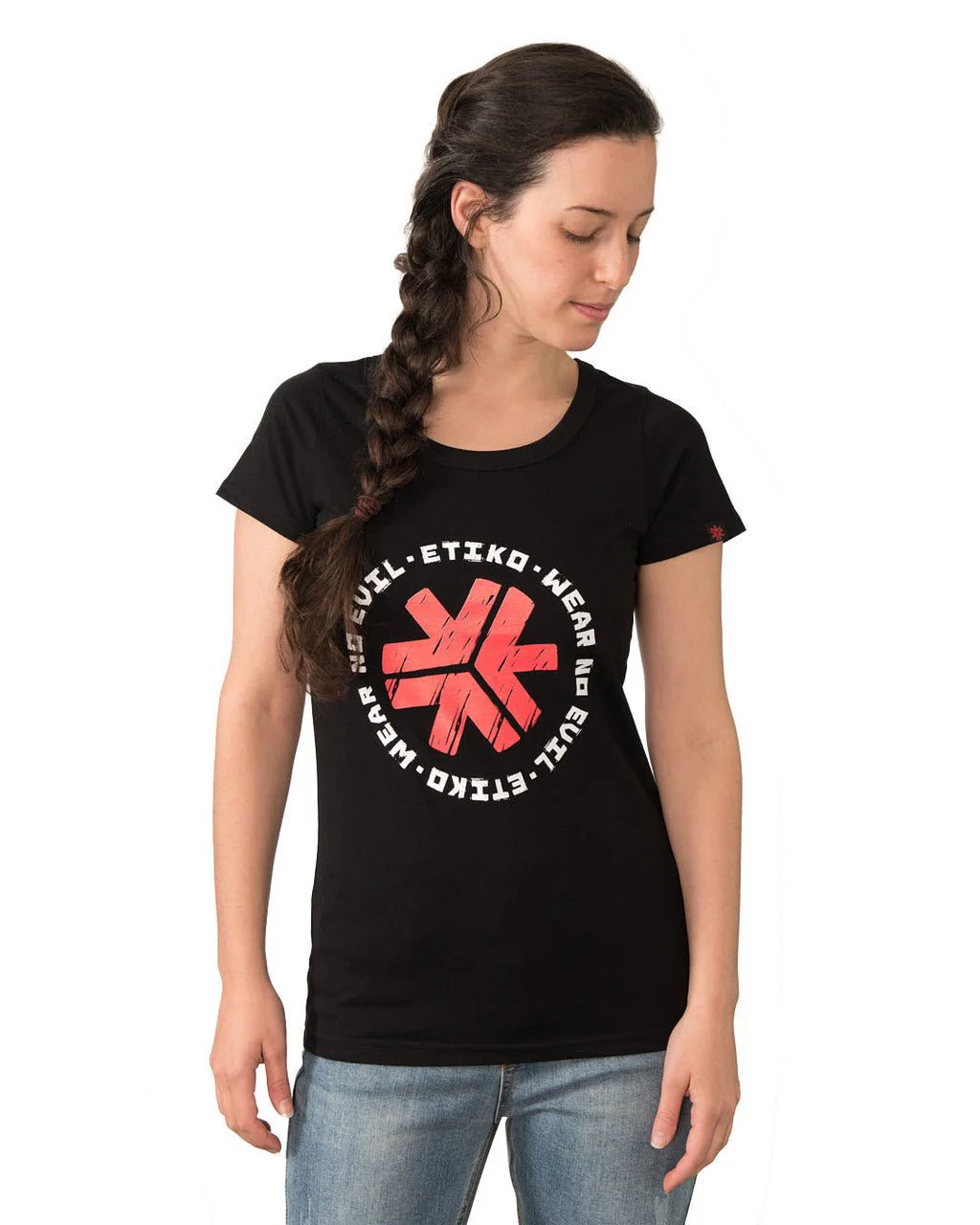 Wear No Evil 1.0 Printed T-shirt, Womens Black - Image 5