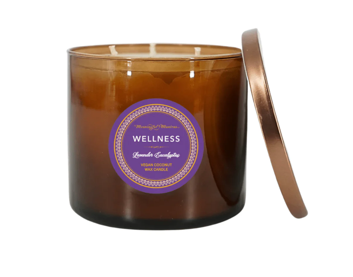 Wellness Lavender Eucalyptus 3-Wick Candle - Image 3