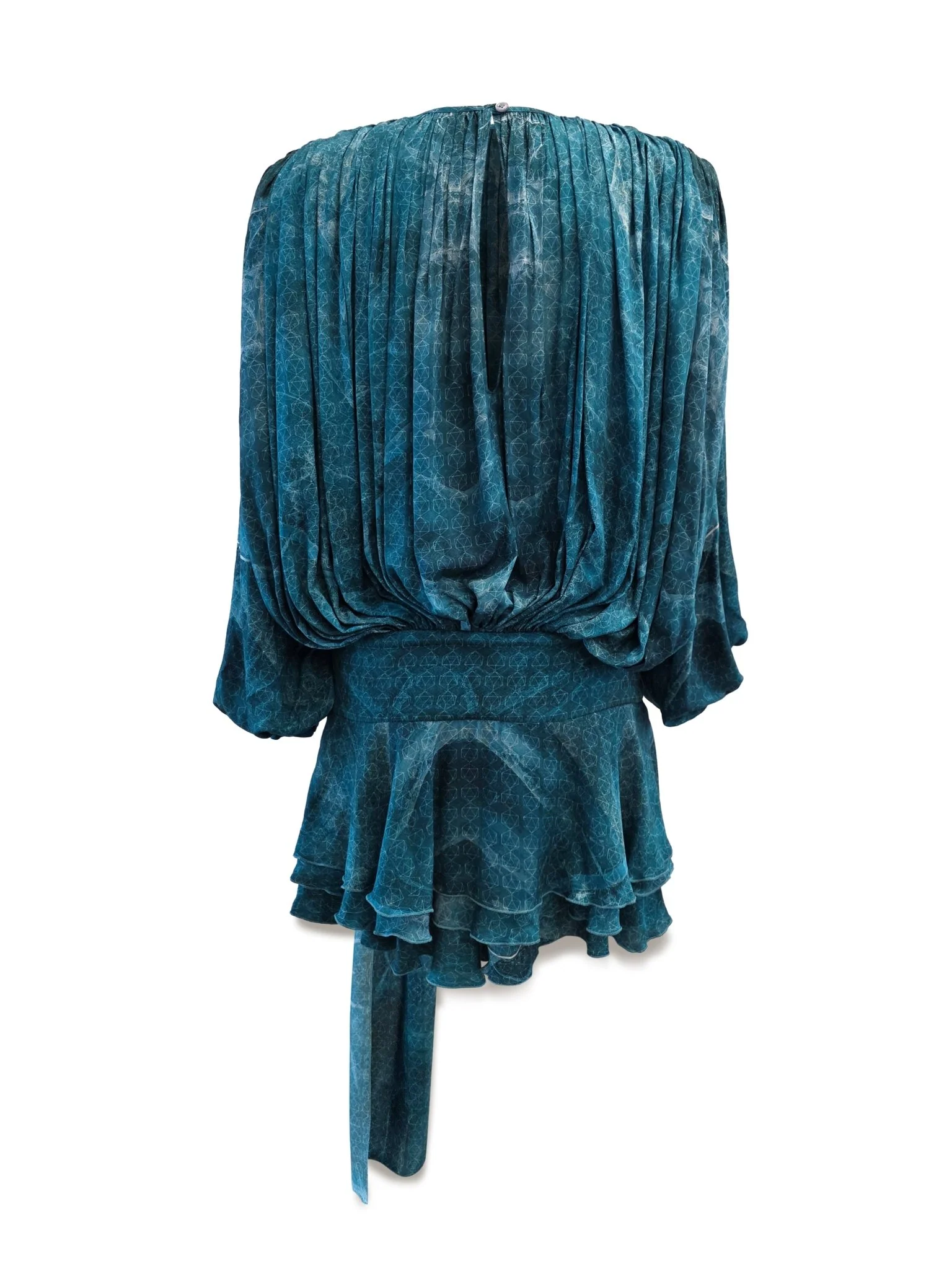Whale Harmony Draped Eucalyptus Dress - Image 6