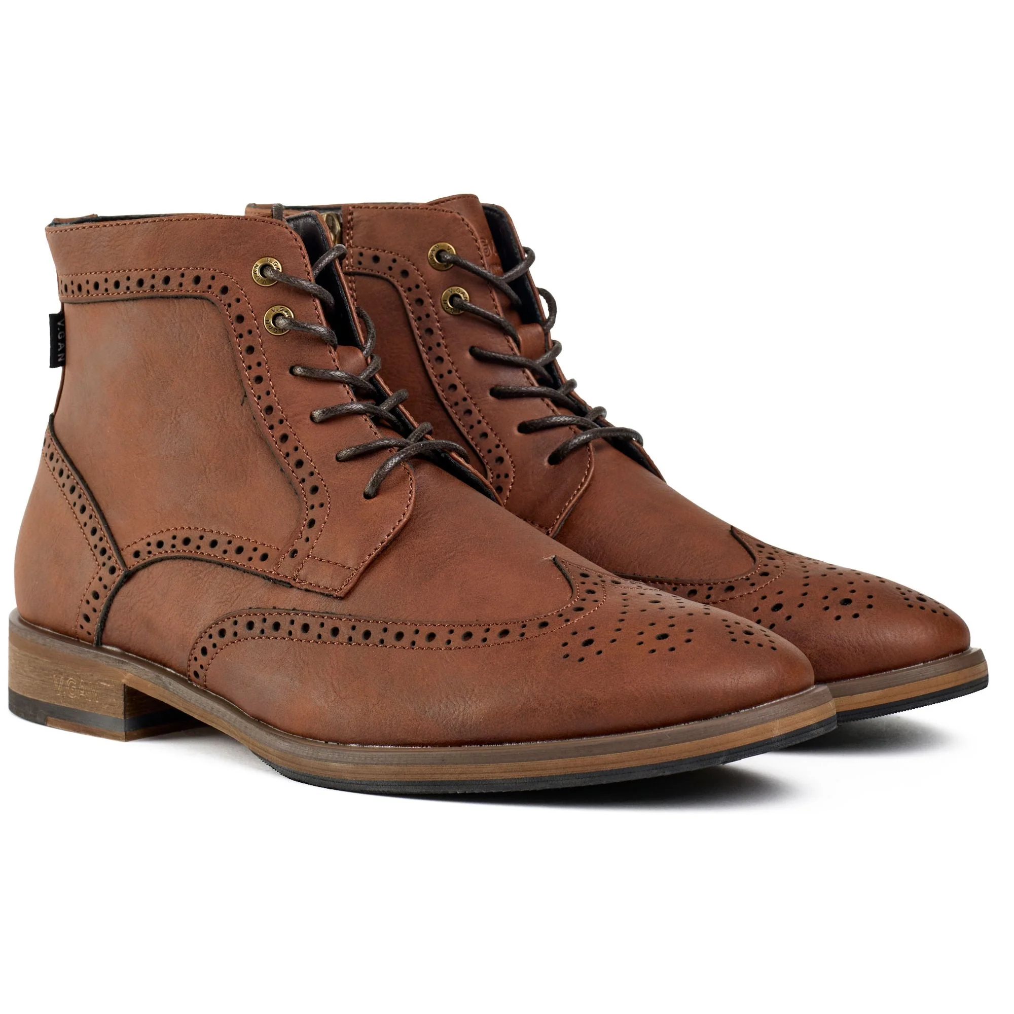 Wheat 2 Brogue Boots - Image 2