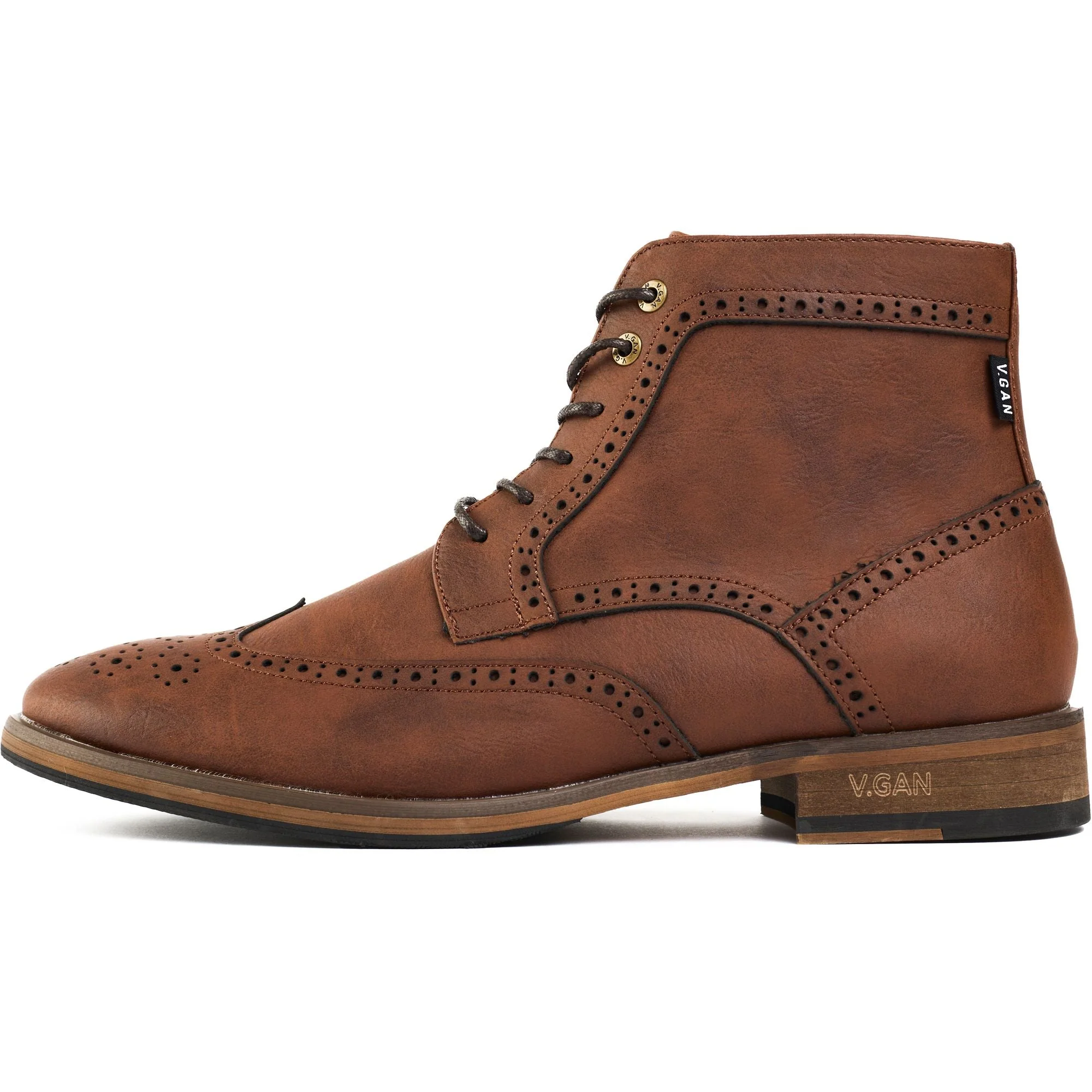Wheat 2 Brogue Boots - Image 5