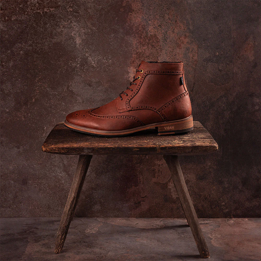 Wheat 2 Brogue Boots - Image 8