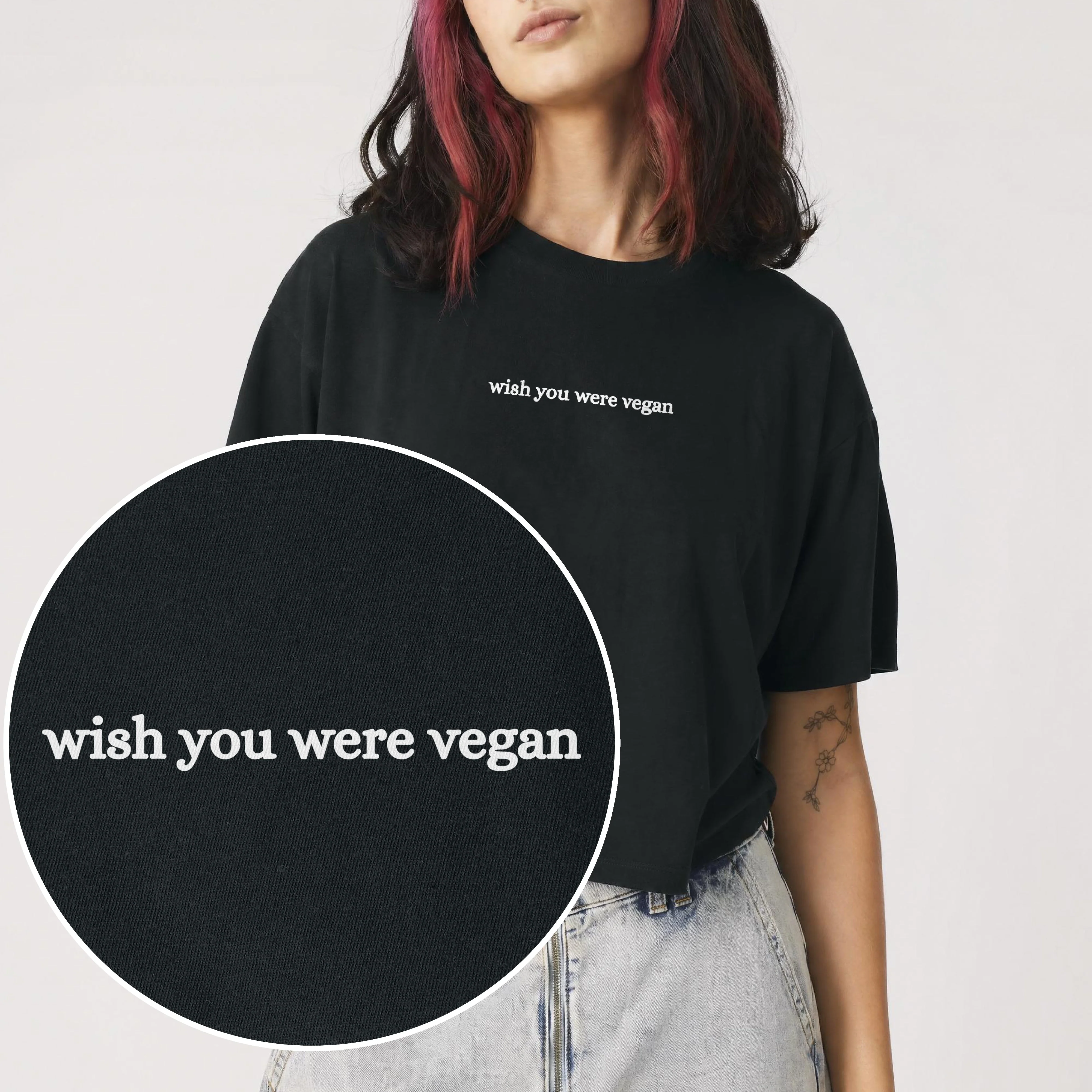 Wish You Were Vegan Women's Boxy T-Shirt