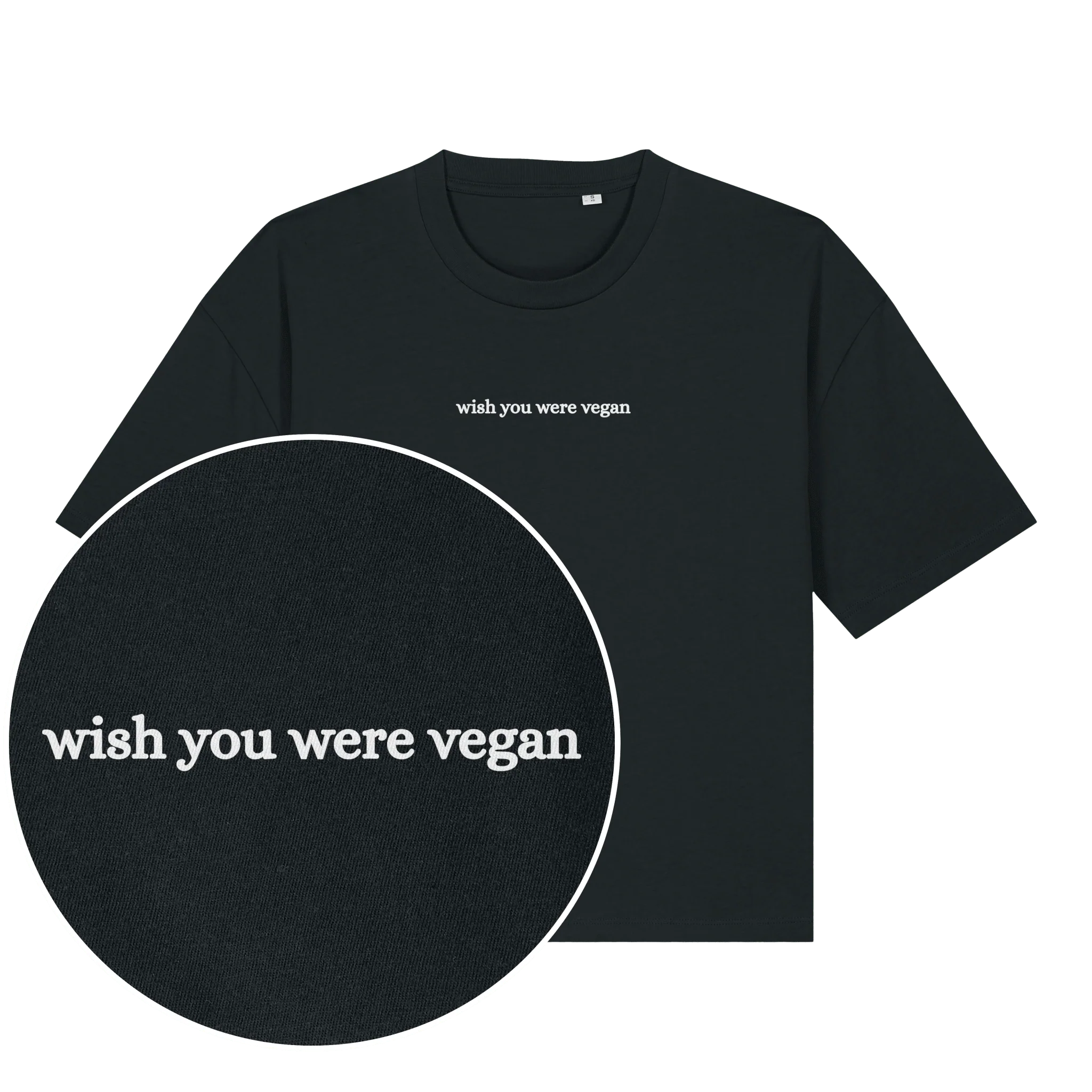 Wish You Were Vegan Women's Boxy T-Shirt - Image 2