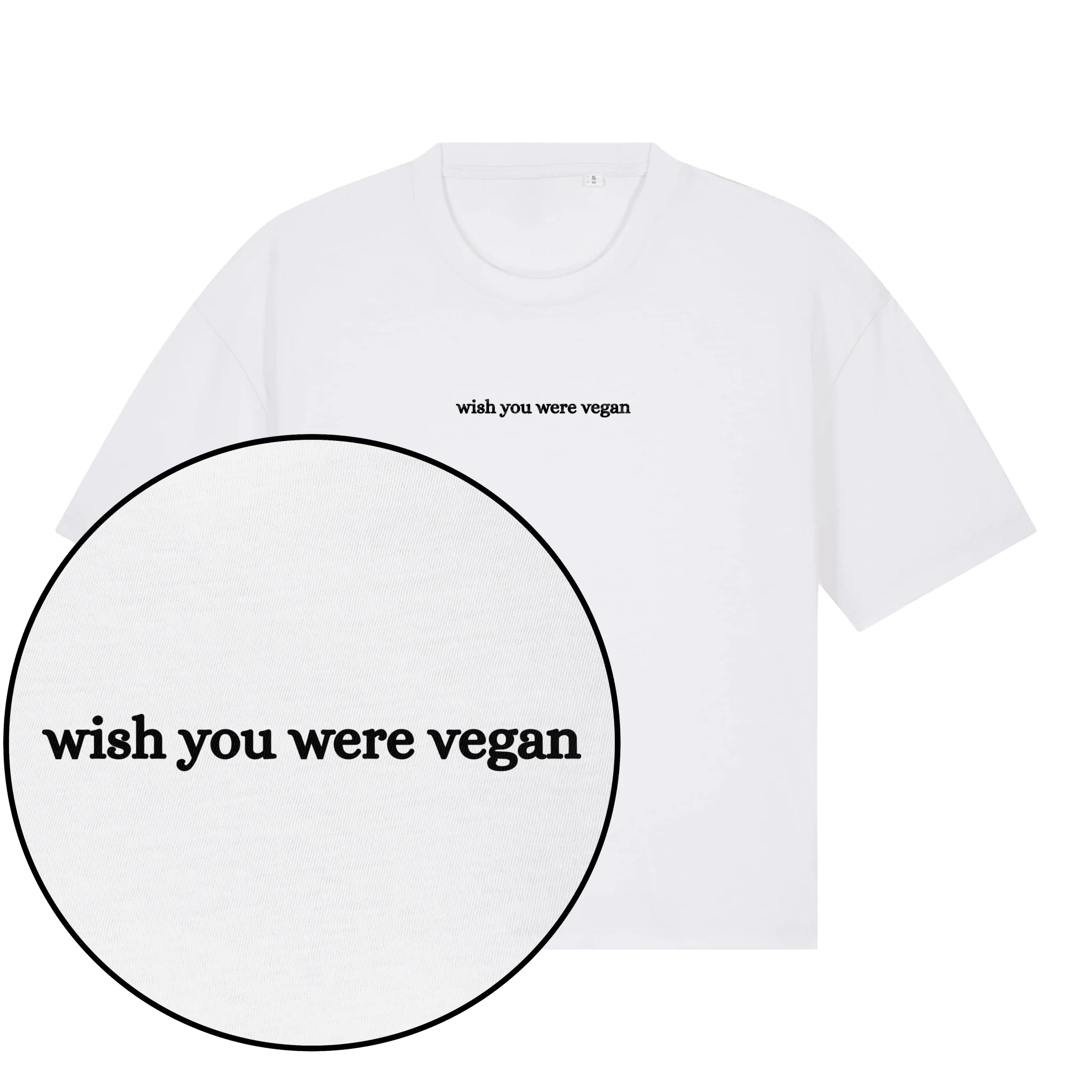 Wish You Were Vegan Women's Boxy T-Shirt - Image 4
