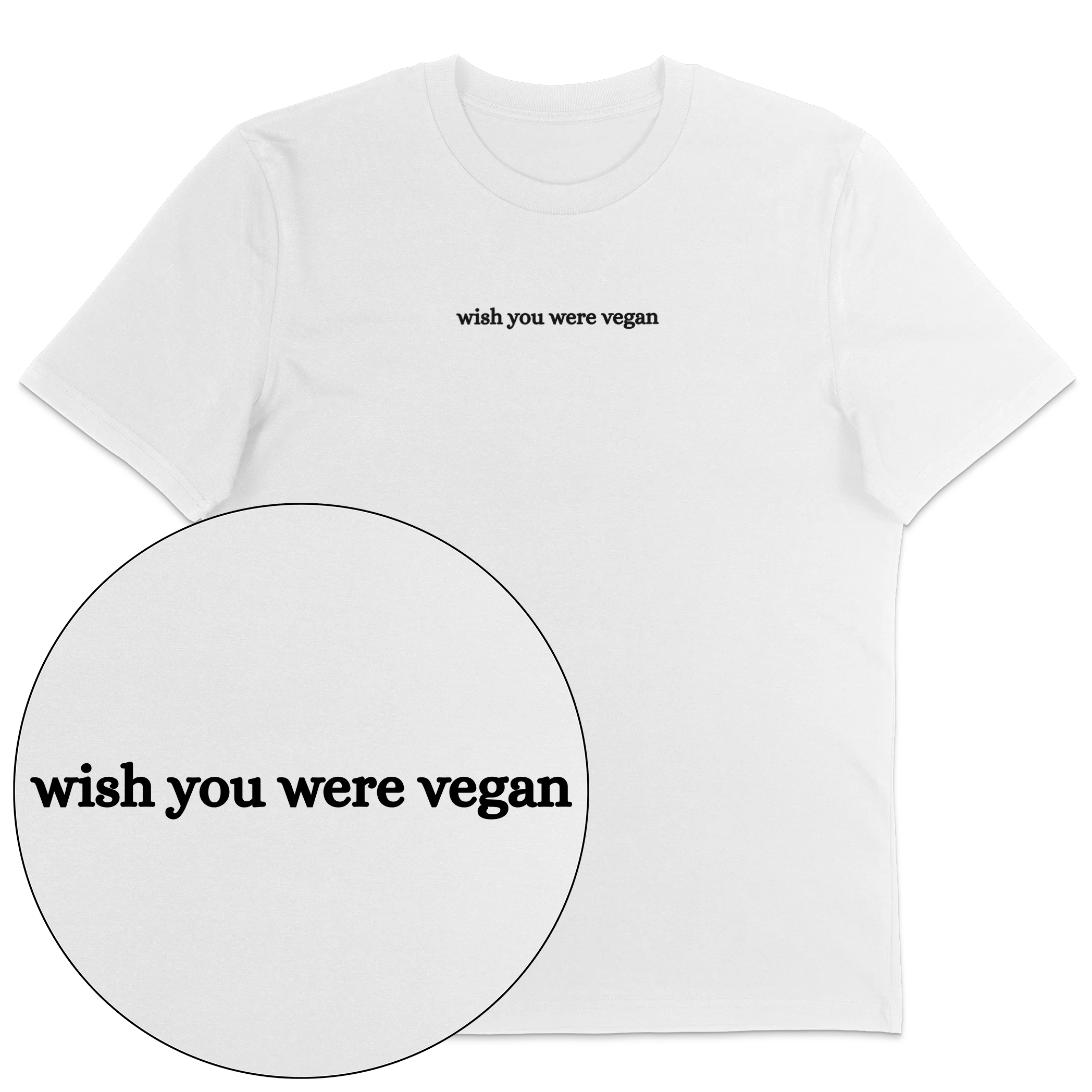 Wish You Were Vegan T-Shirt - Image 2