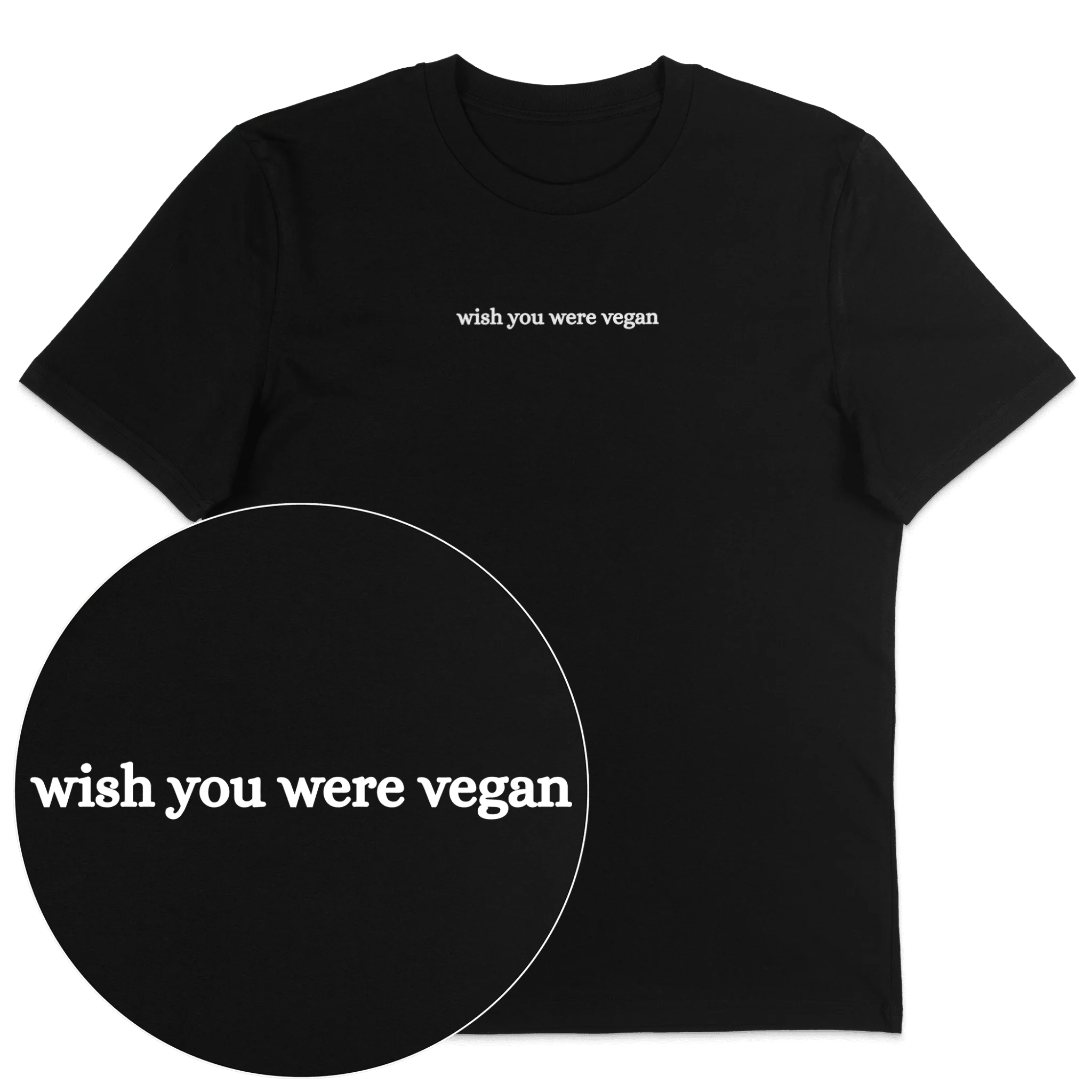 Wish You Were Vegan T-Shirt - Image 4