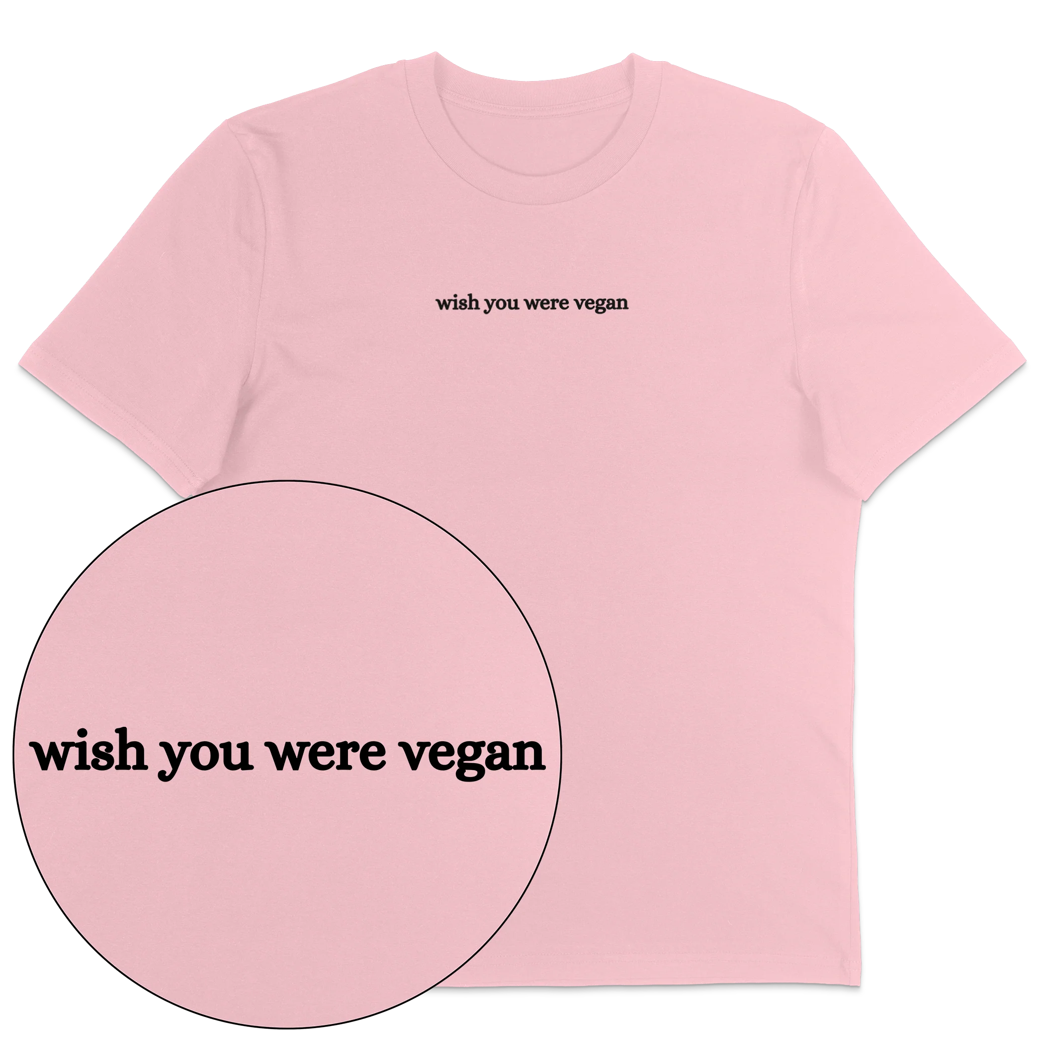 Wish You Were Vegan T-Shirt - Image 5