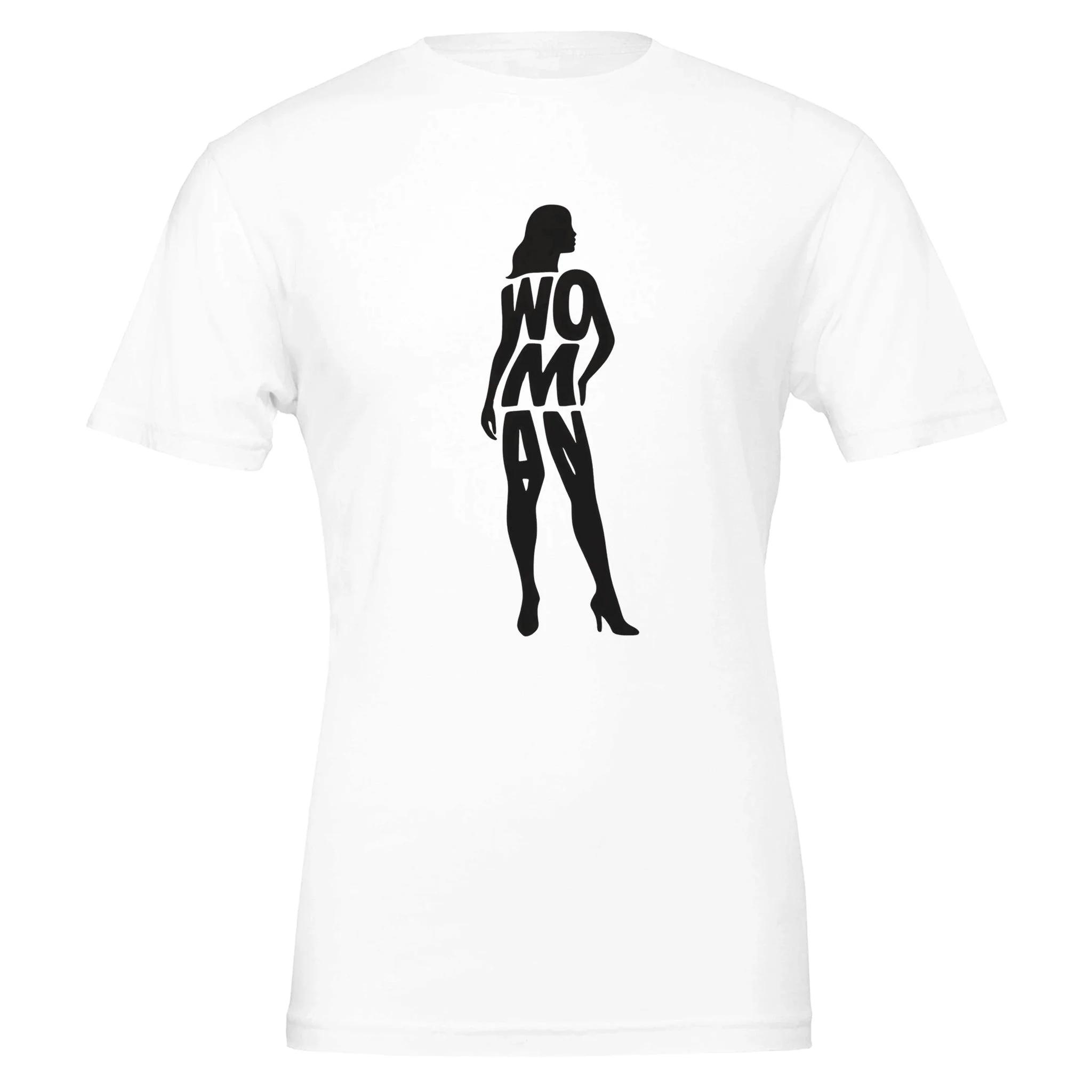 Woman Silhouette, 100% Cotton Premium Tshirt - Image 2