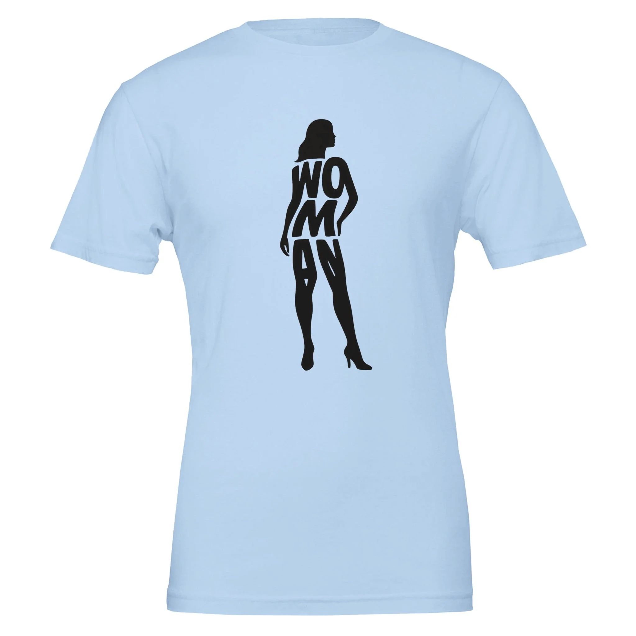 Woman Silhouette, 100% Cotton Premium Tshirt - Image 3