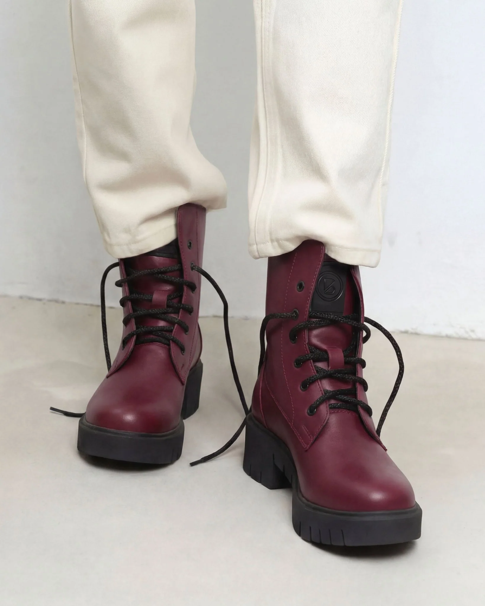 Women's Boots Workers No. 3 Burgundy - Image 5