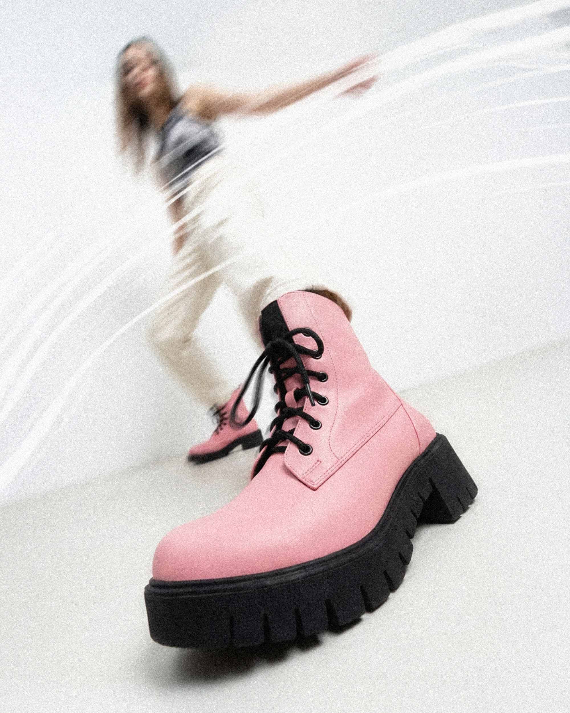 Women's Boots Workers No. 3 Pink - Image 3
