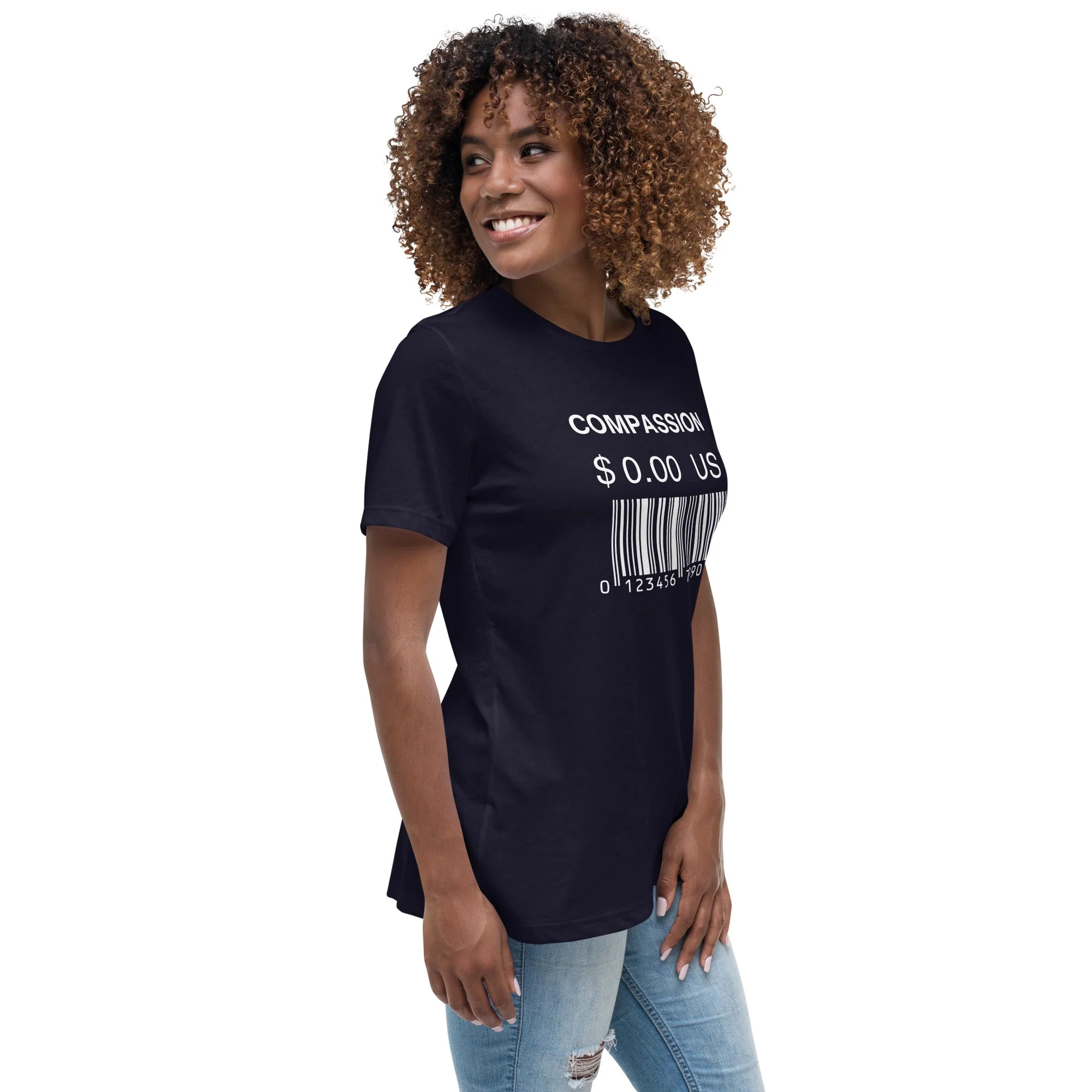 Women's Relaxed T-Shirt (Compassion is Free with Barcode) - Image 14