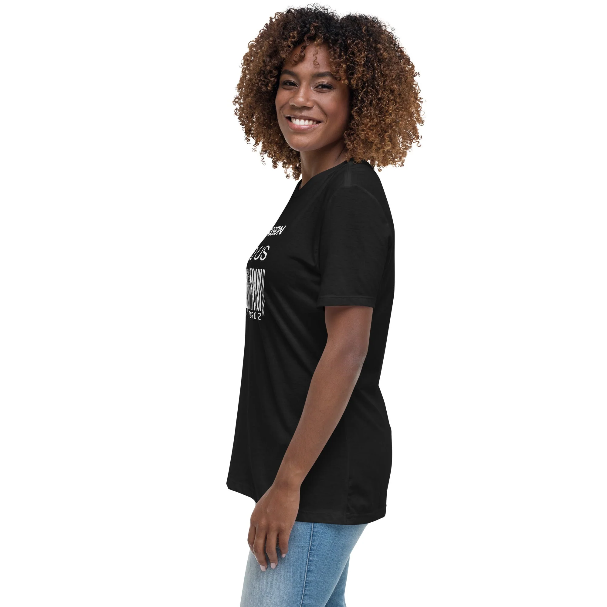 Women's Relaxed T-Shirt (Compassion is Free with Barcode) - Image 16
