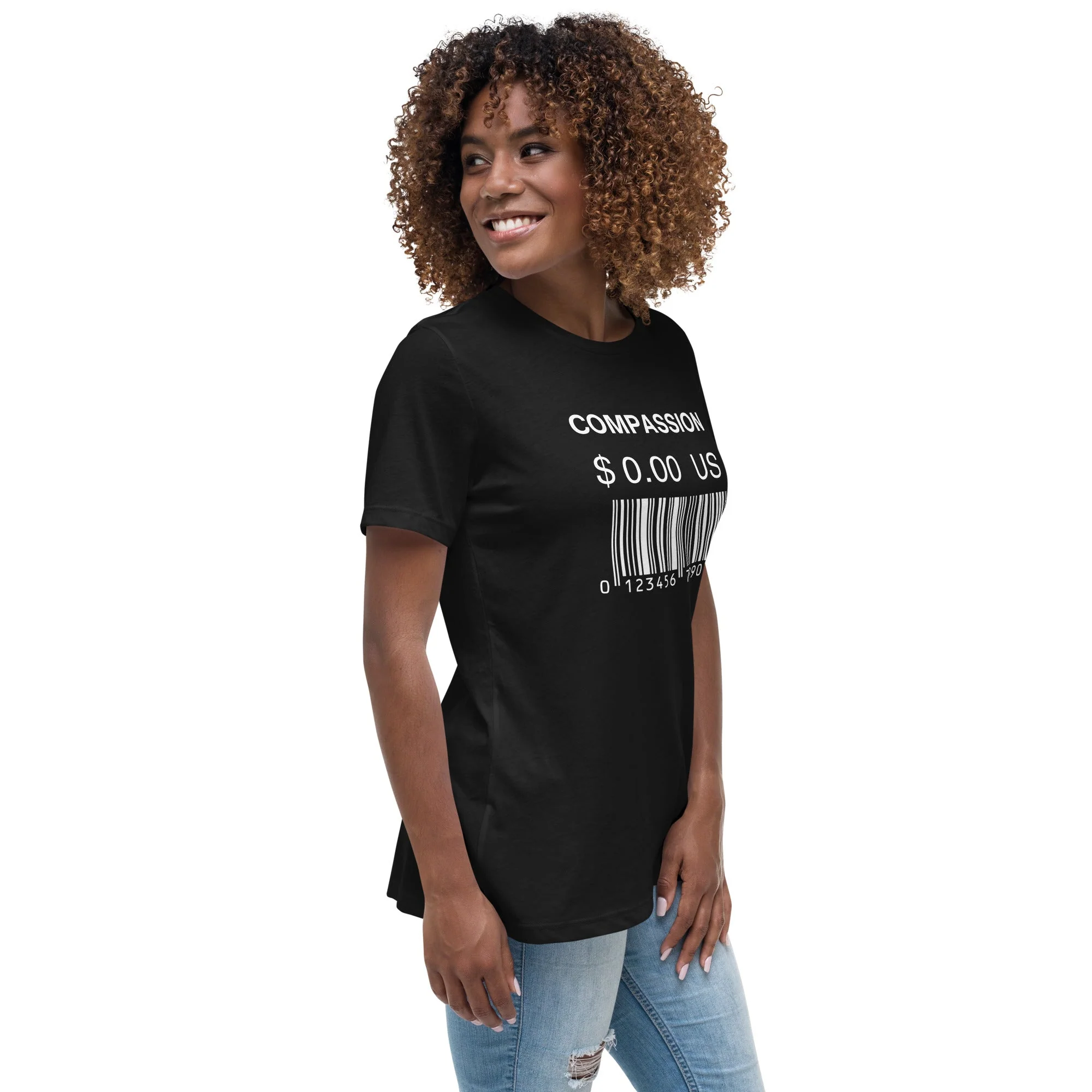 Women's Relaxed T-Shirt (Compassion is Free with Barcode) - Image 19