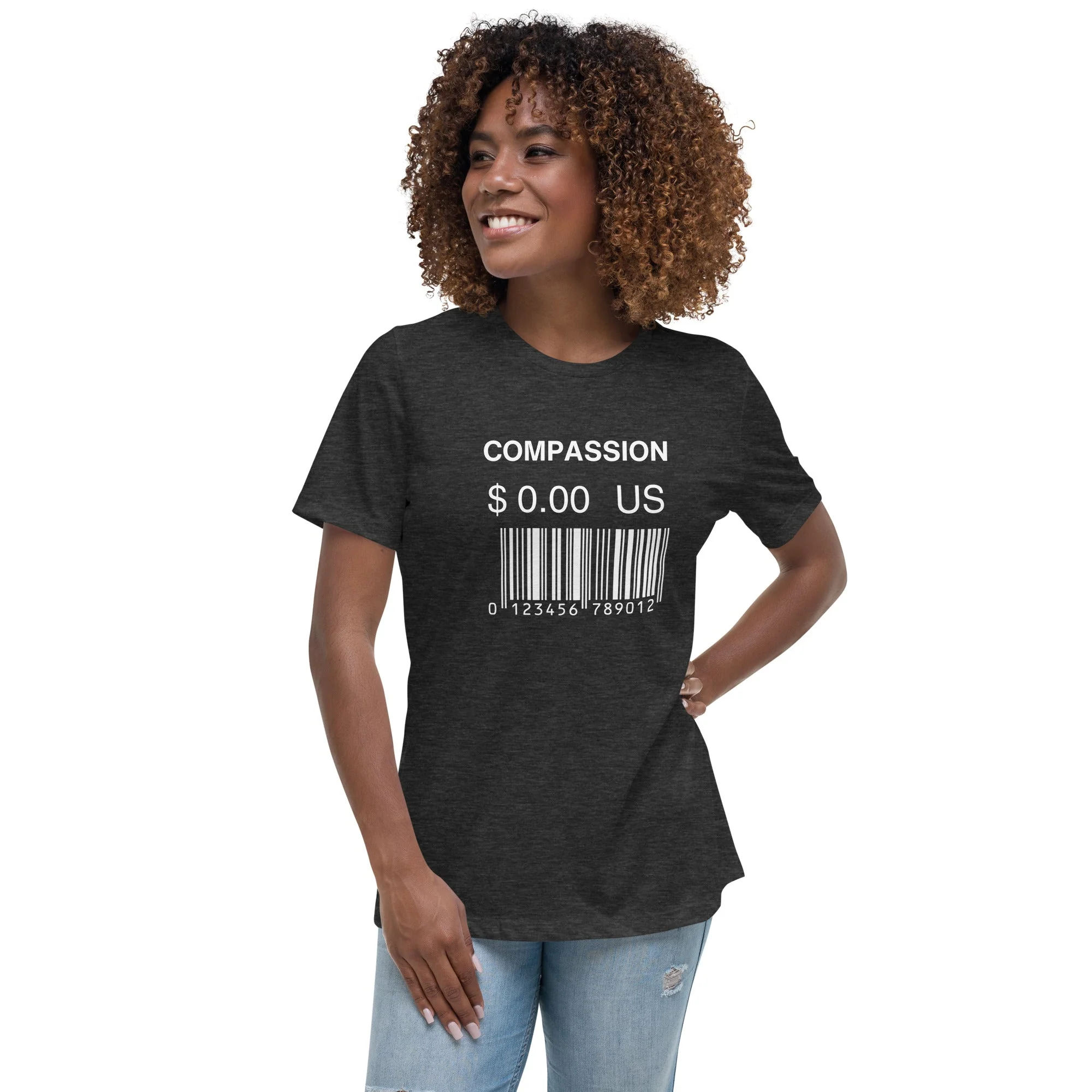 Women's Relaxed T-Shirt (Compassion is Free with Barcode) - Image 20