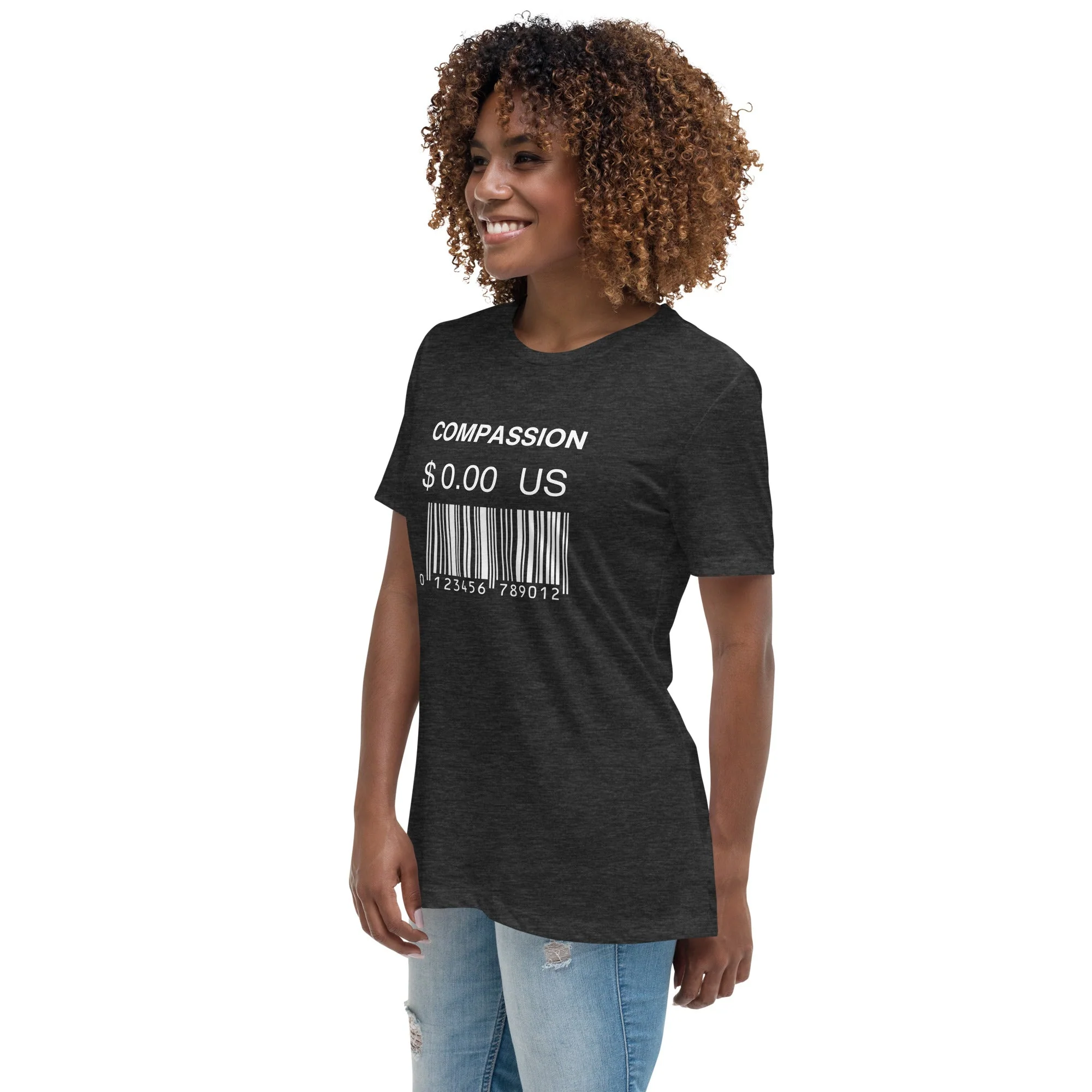 Women's Relaxed T-Shirt (Compassion is Free with Barcode) - Image 22