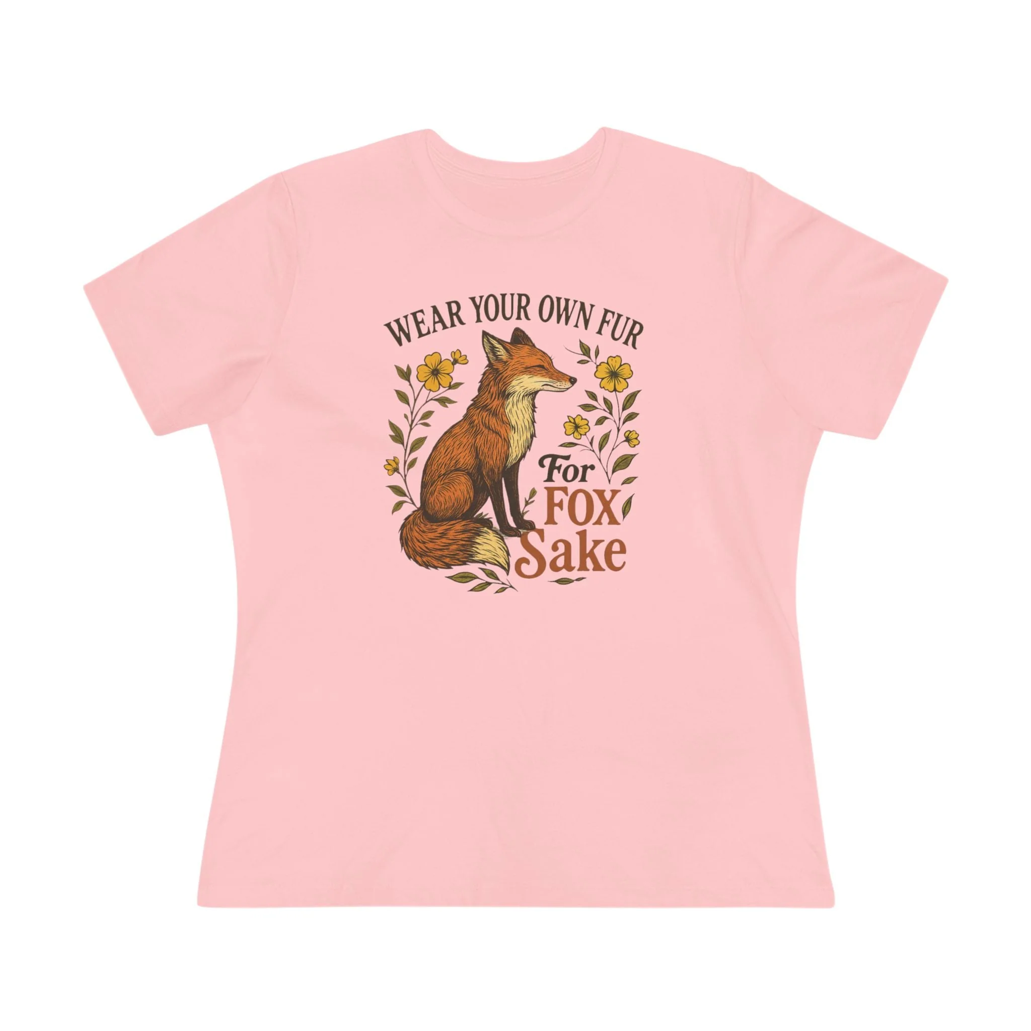 "Wear Your Own Fur For Fox Sake" Vintage Fox Graphic T-Shirt - Image 2