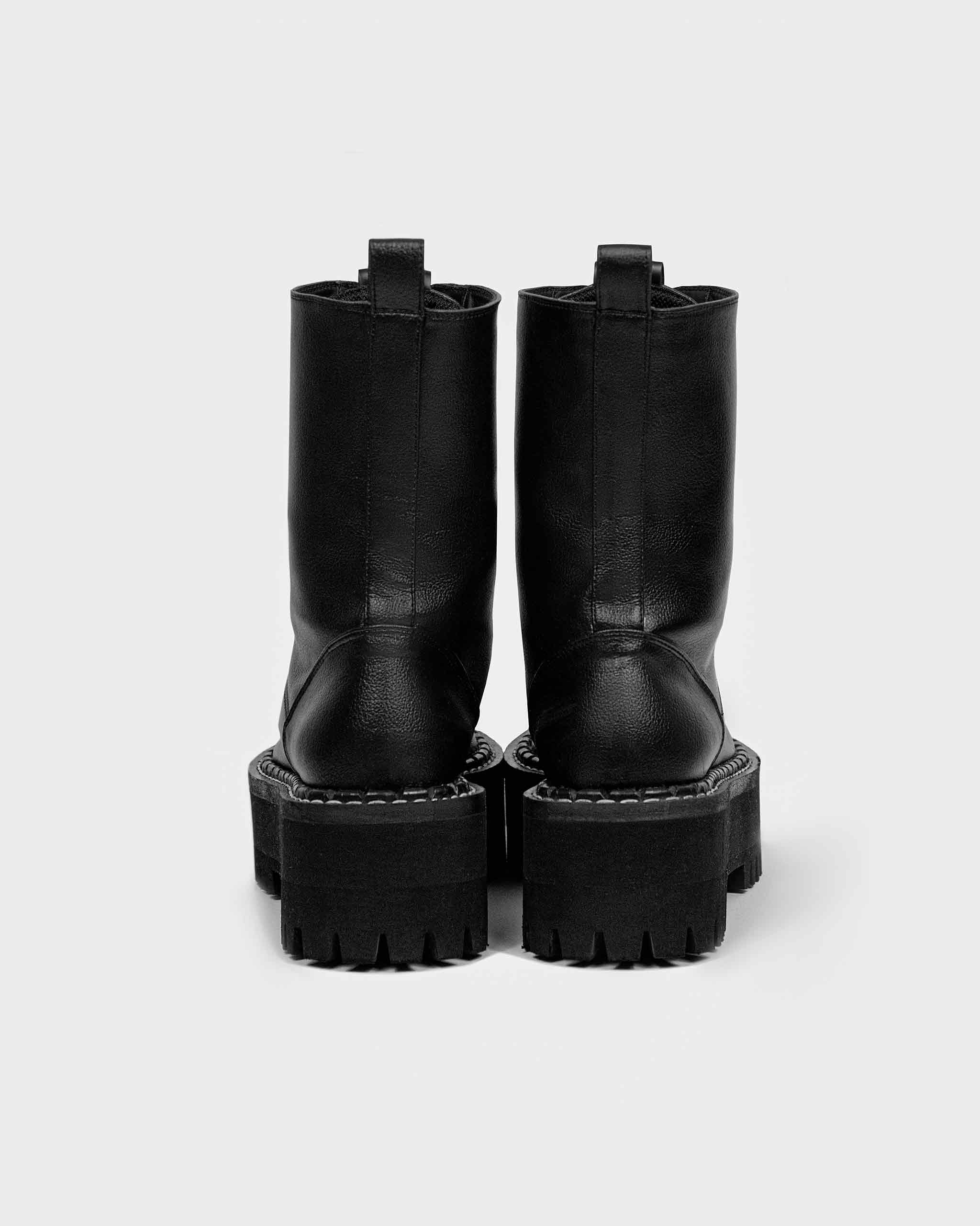 Worker Monster Black Vegea grape leather boots - Image 3