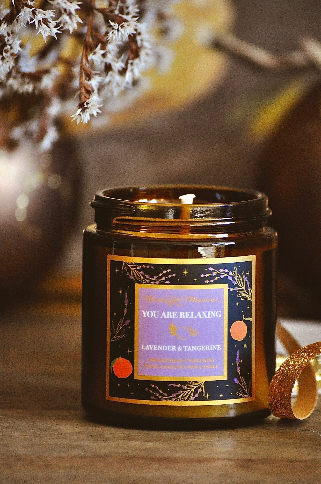 You Are Relaxing Lavender & Tangerine Mini Candle - Image 2