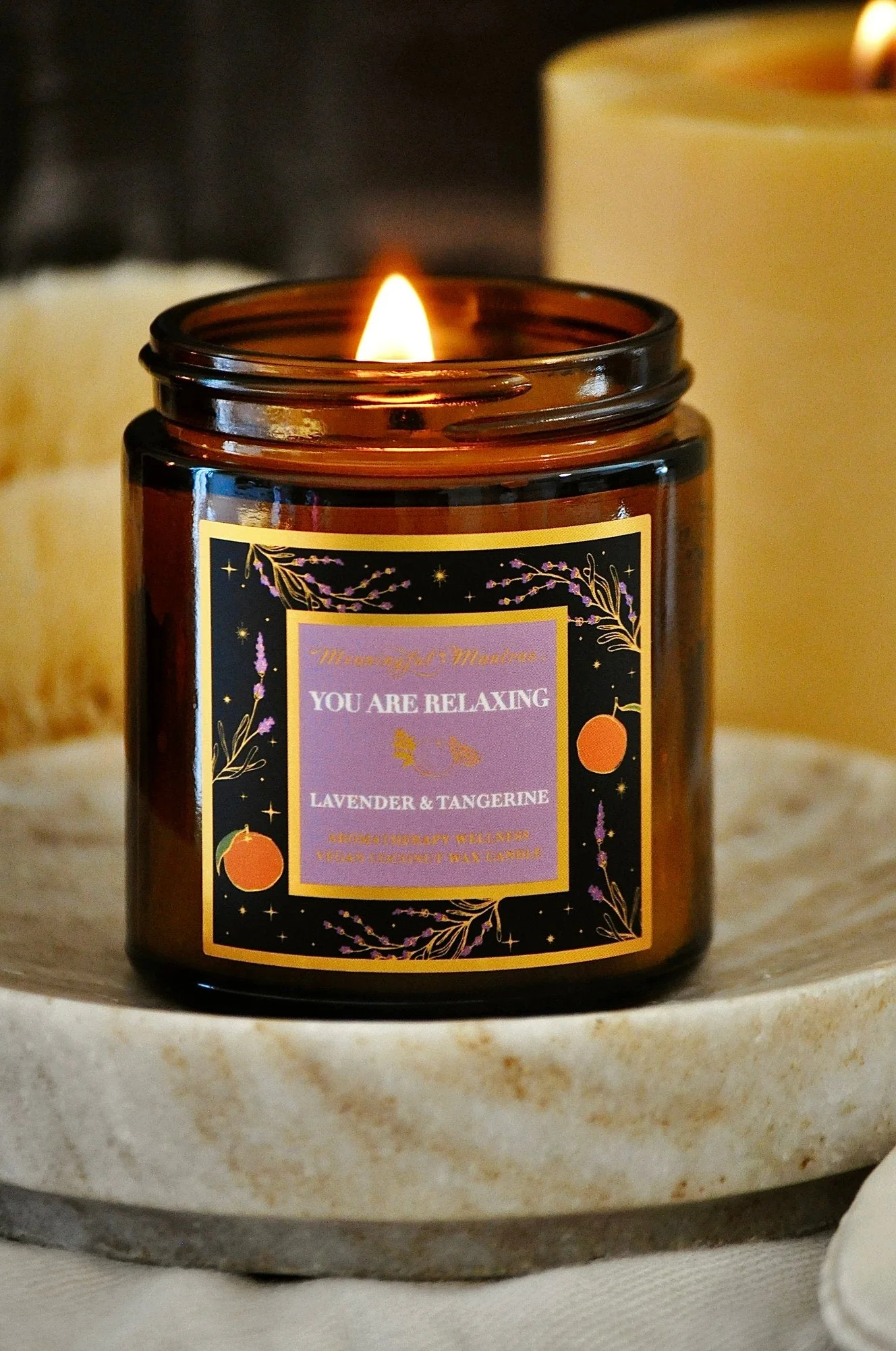 You Are Relaxing Lavender & Tangerine Mini Candle - Image 3