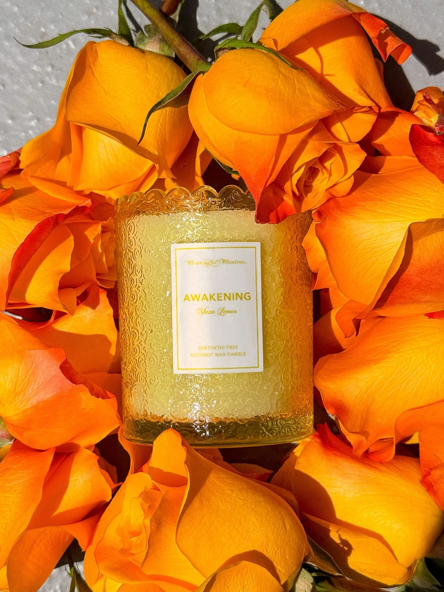 Yuzu Lemon Natural Candle 8oz Kaia Collection - Image 3
