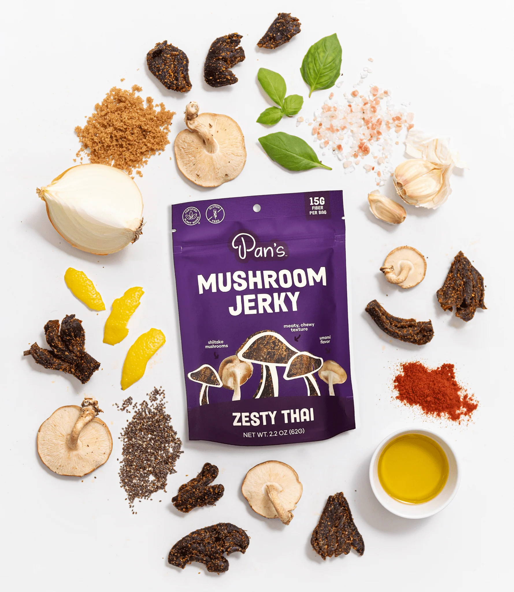 Zesty Thai Mushroom Jerky - Image 2