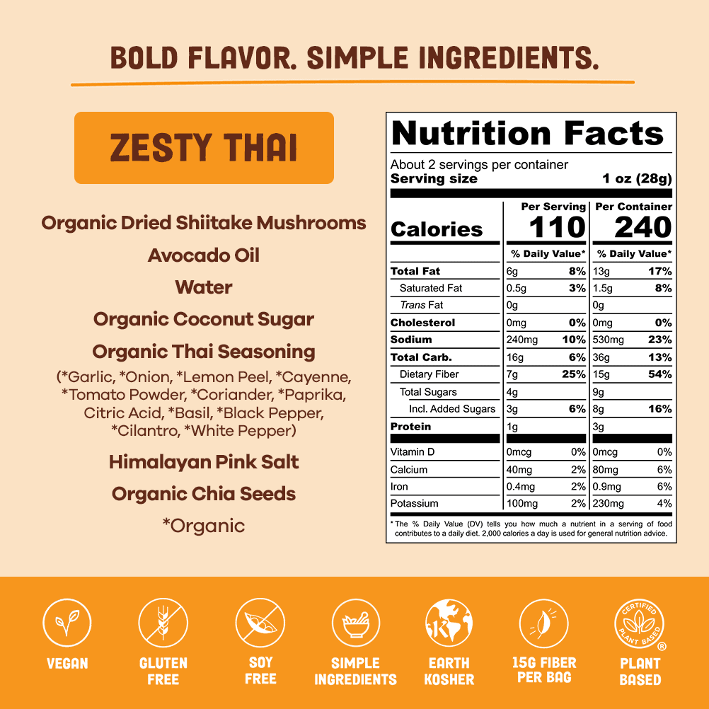 Zesty Thai Mushroom Jerky - Image 3
